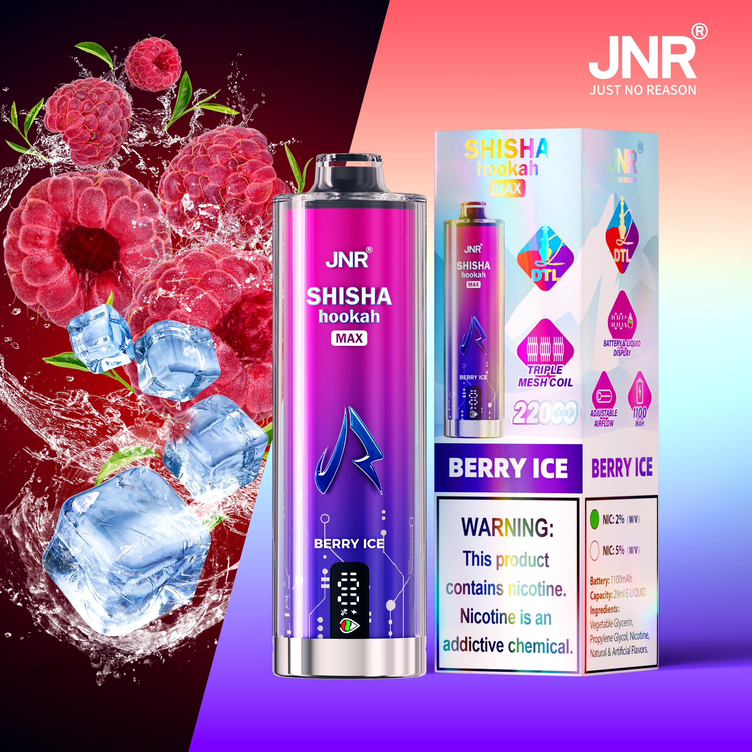 JNR Shisha Max 22000 Puffs Disposable Vape - Image 6