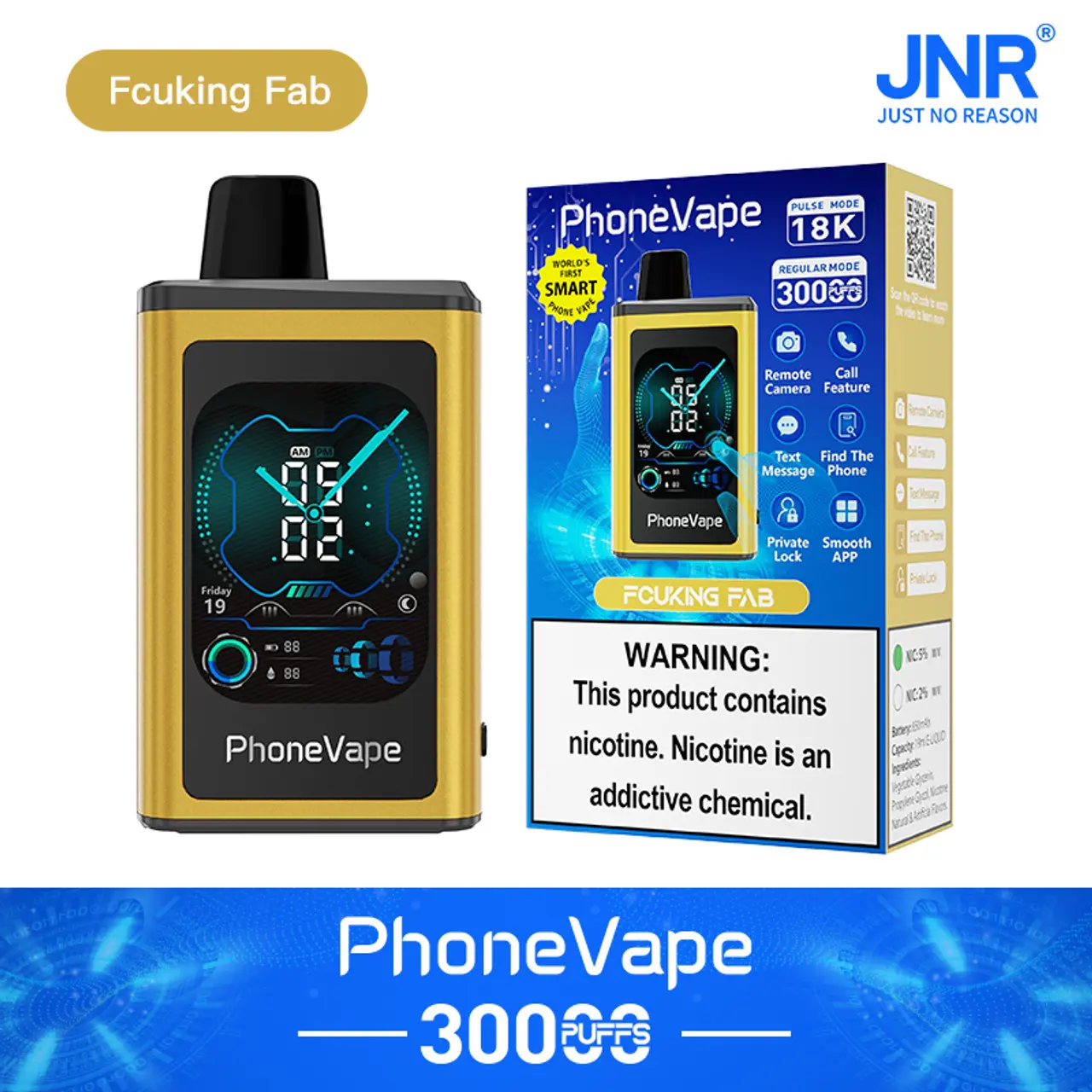 JNR Phone Vape 30000 30K Puffs World's First Smart Disposable Vape - Image 14