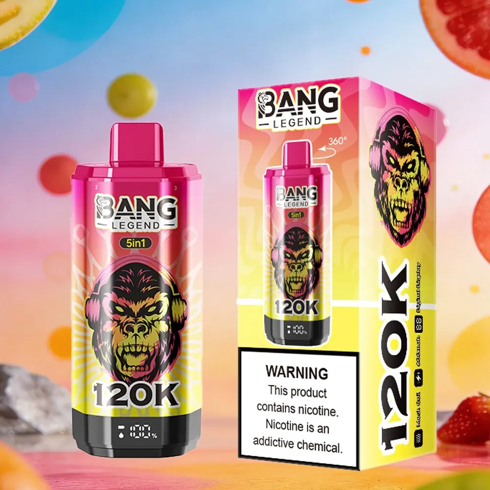 Bang Legend 120000 120K Puffs 5 in 1 Flavors & 5 oil tanks Rechargeable LCD Display Disposable Vape EU Warehouse - Image 4