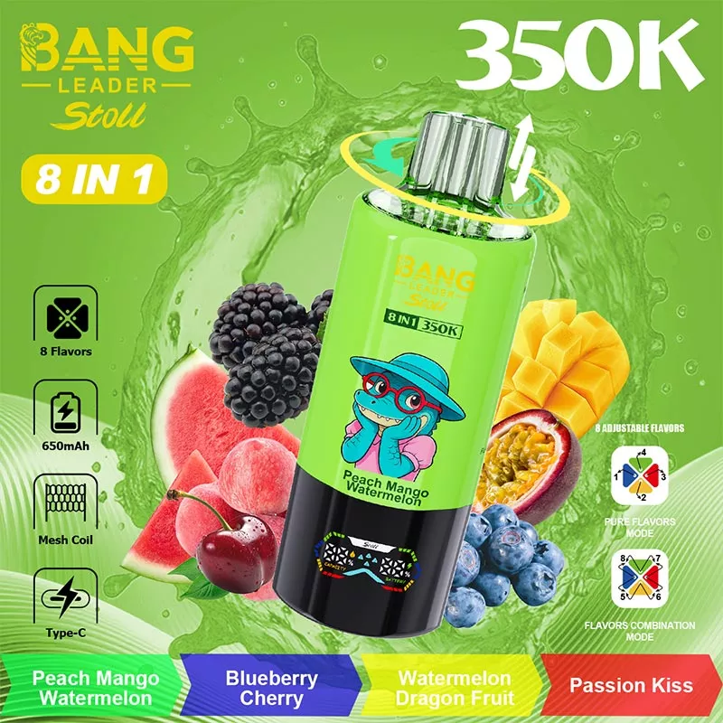 【New Arrive】Bang Leader Stoll 350K Disposable Vape – 350,000 Puffs 4-in-1 Flavor Chamber Blended 8 Flavor Experience Rechargeable Vape - Image 2