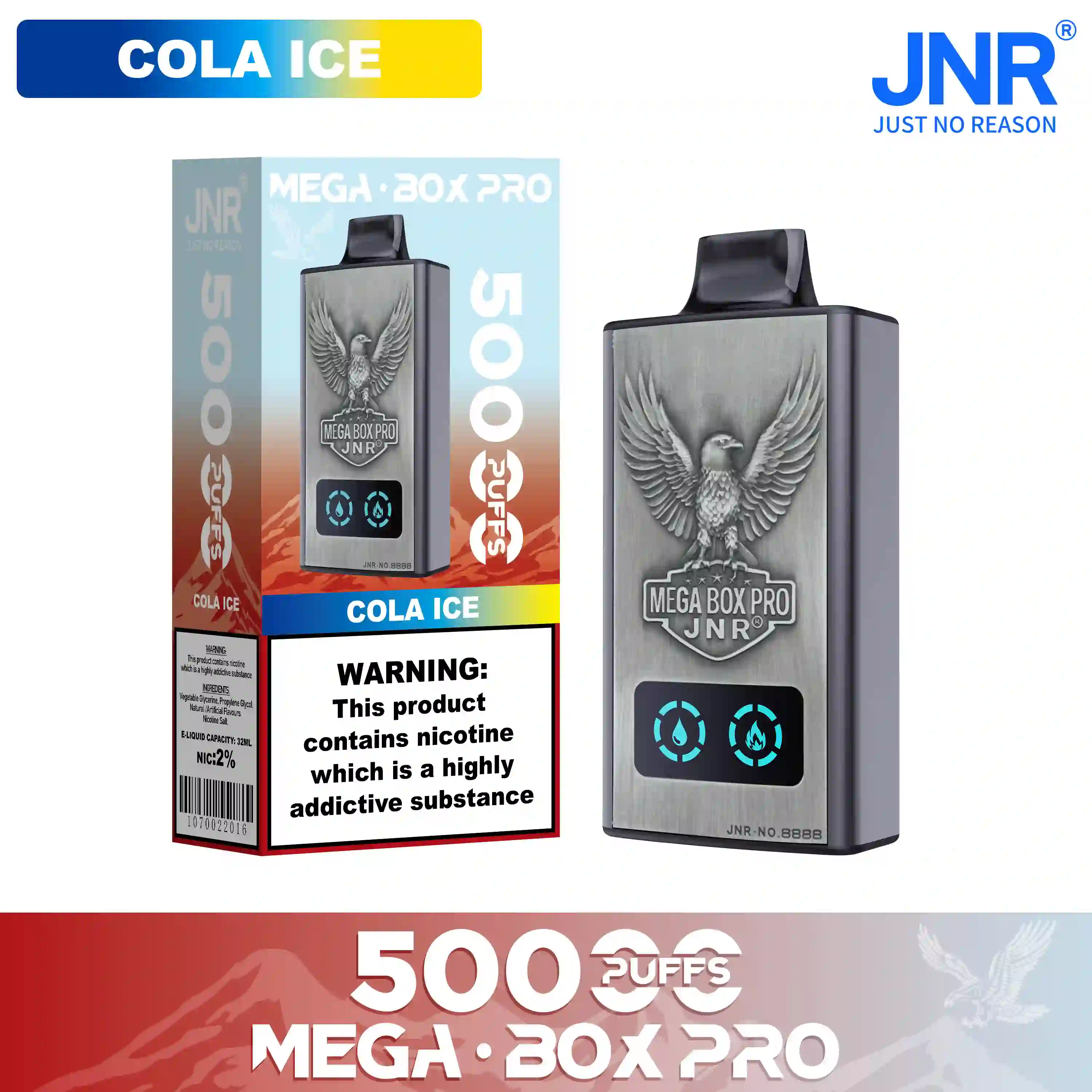 JNR Mega Box Pro 50000 Puffs Disposable Vape - Image 14