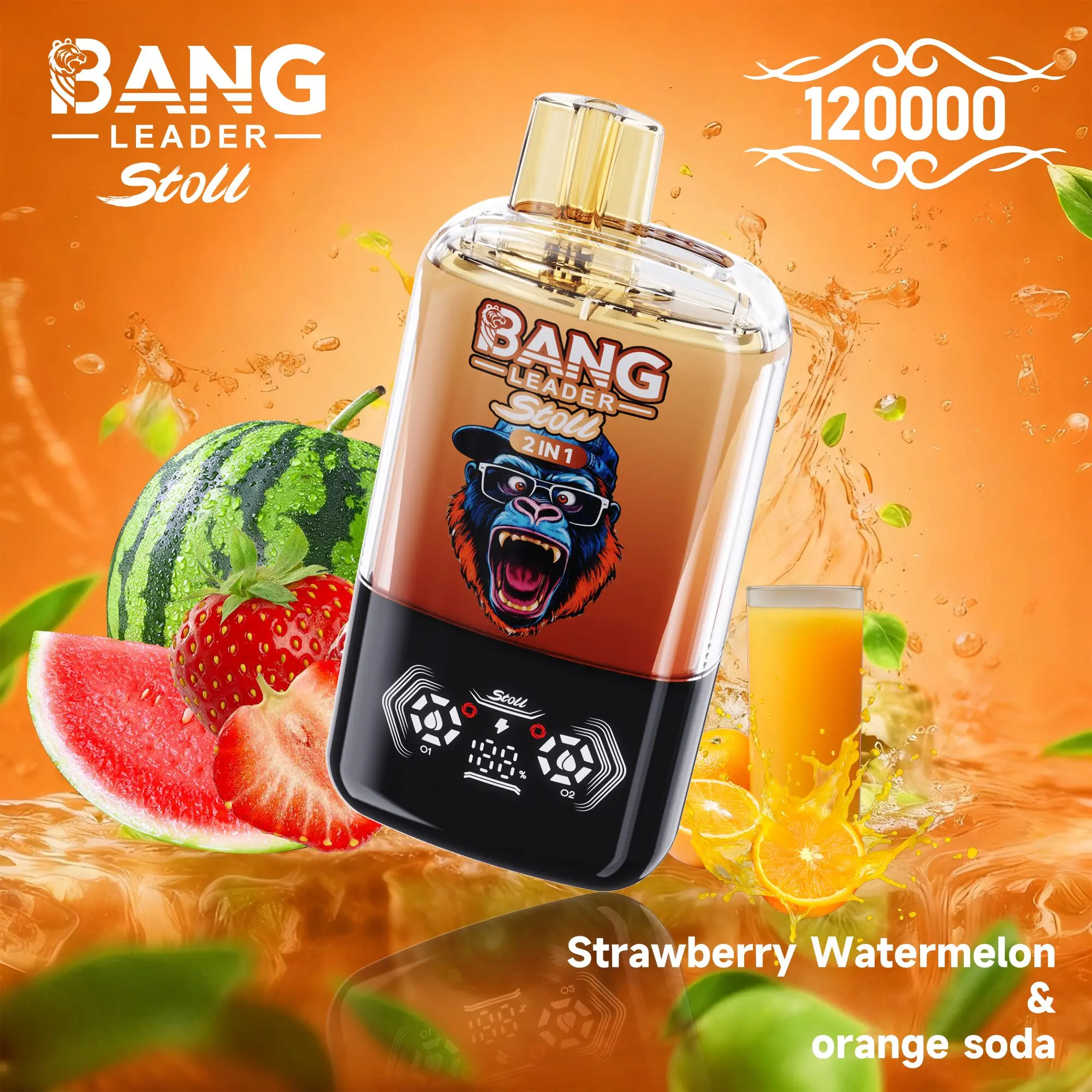 【New Arrive】Bang Leader Stoll 120K 120000 Puffs Double Taste&Anti-Leak Design LED Display Disposable Vape - Image 12