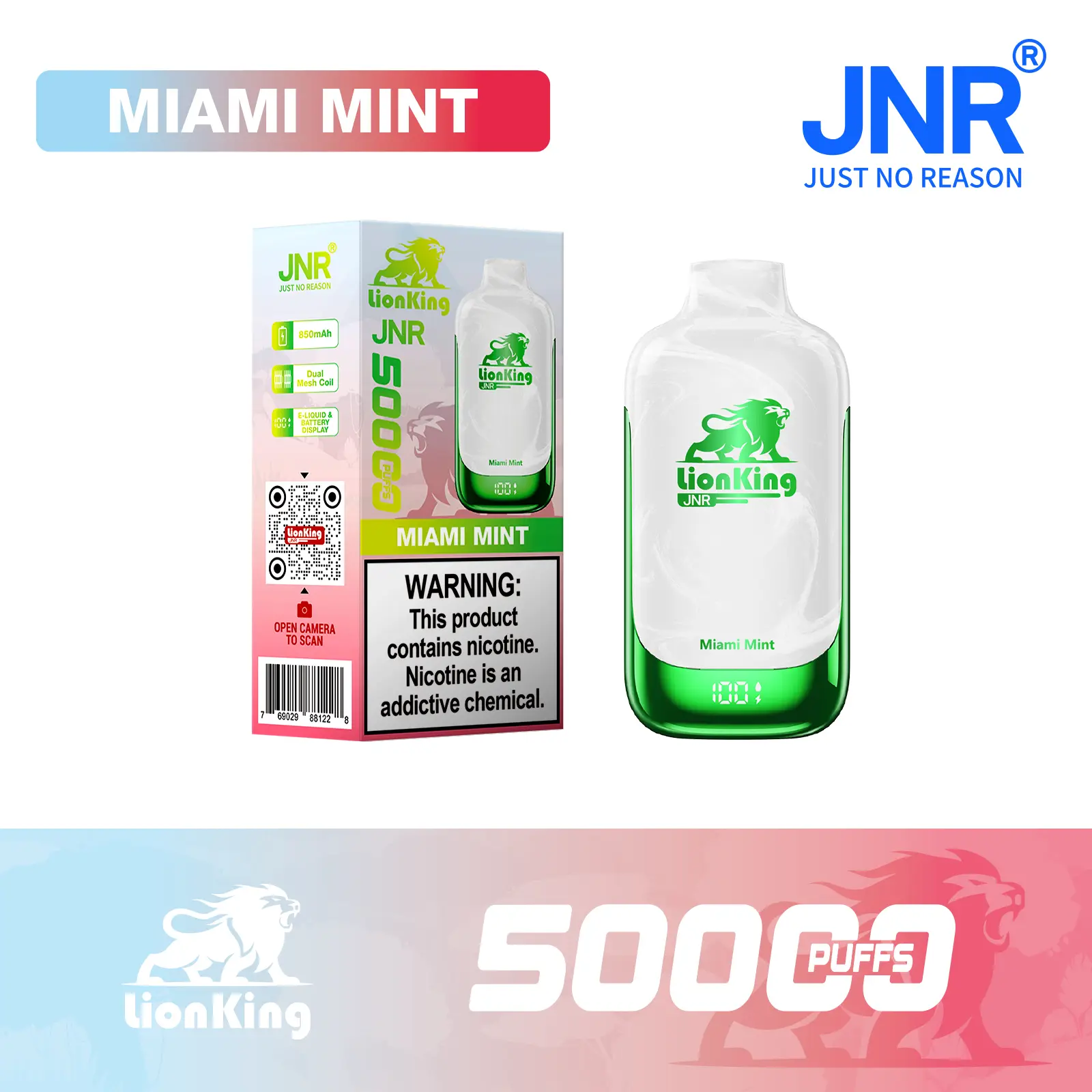 JNR Lion King 50000 Puff Disposable Vape - Image 2