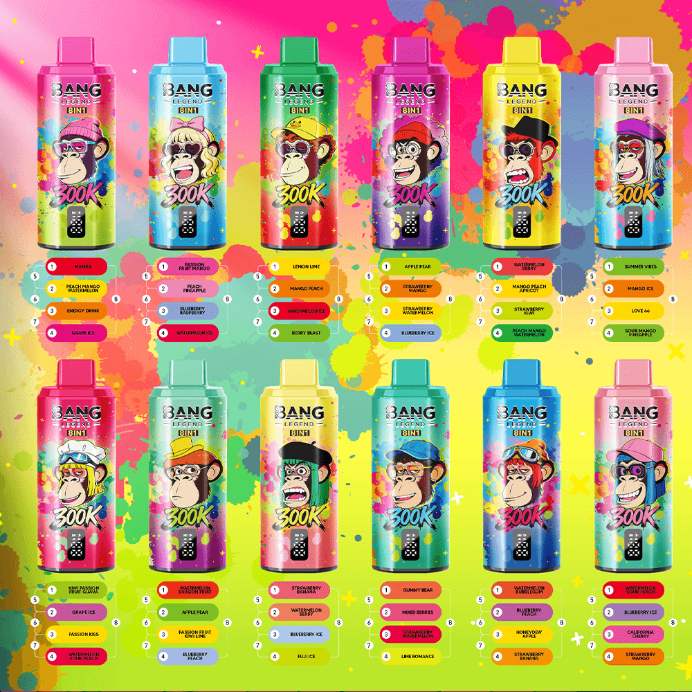 【New Arrive】Bang Legend Geek 300K Disposable Vape – 8-in-1 Flavor Chamber
