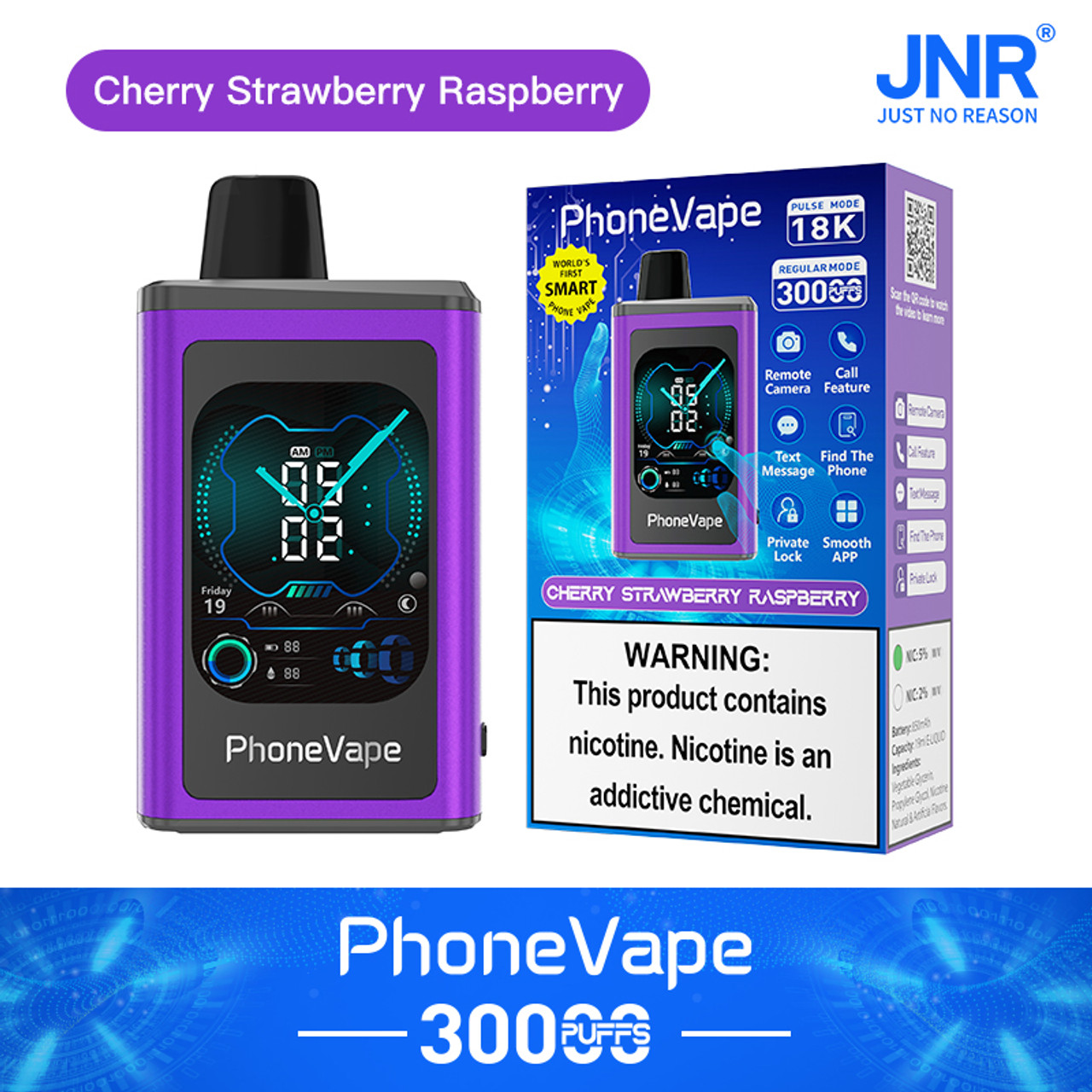 JNR Phone Vape 30000 30K Puffs World's First Smart Disposable Vape - Image 15