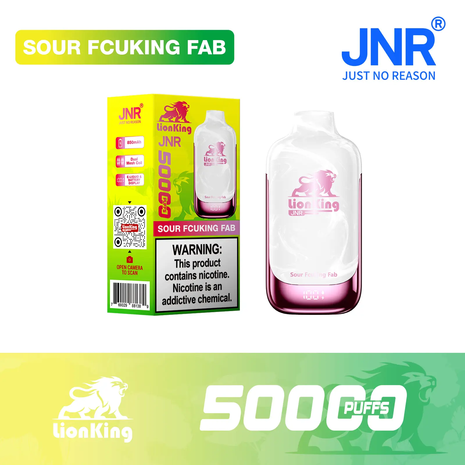JNR Lion King 50000 Puff Disposable Vape - Image 8
