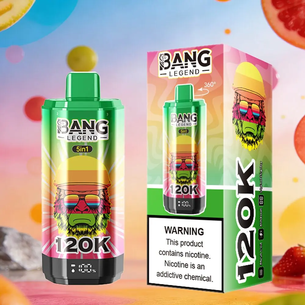 Bang Legend 120000 120K Puffs 5 in 1 Flavors & 5 oil tanks Rechargeable LCD Display Disposable Vape EU Warehouse - Image 14