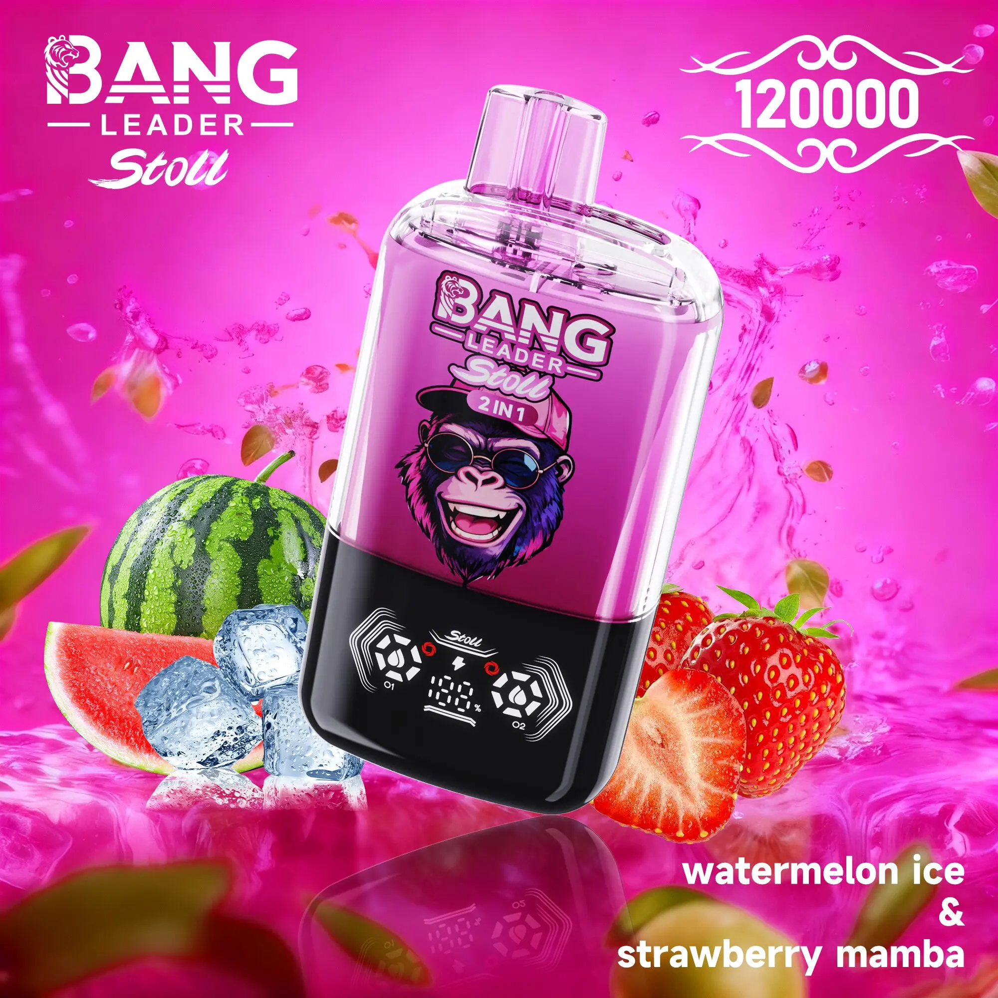 【New Arrive】Bang Leader Stoll 120K 120000 Puffs Double Taste&Anti-Leak Design LED Display Disposable Vape - Image 16