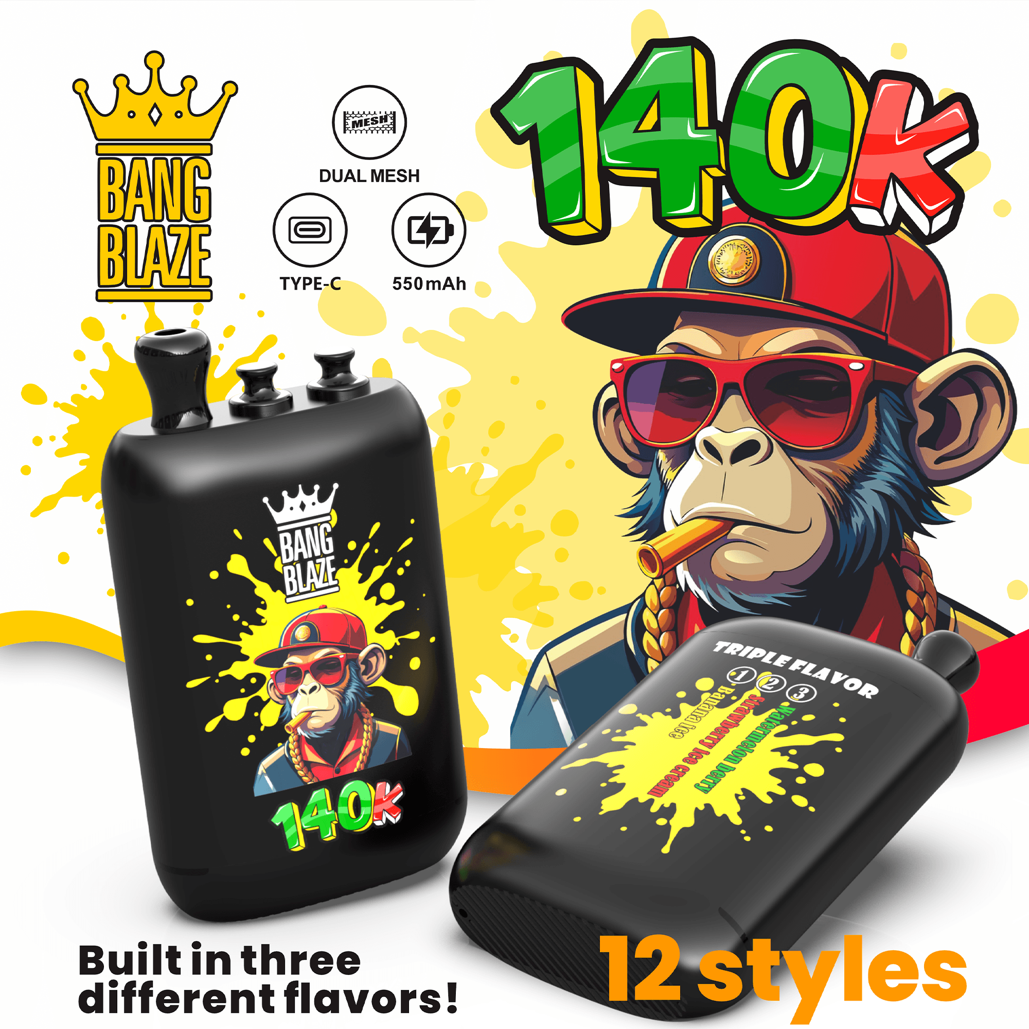 Bang Blaze 140K Disposable Vape with 3-in-1 Flavor Pod