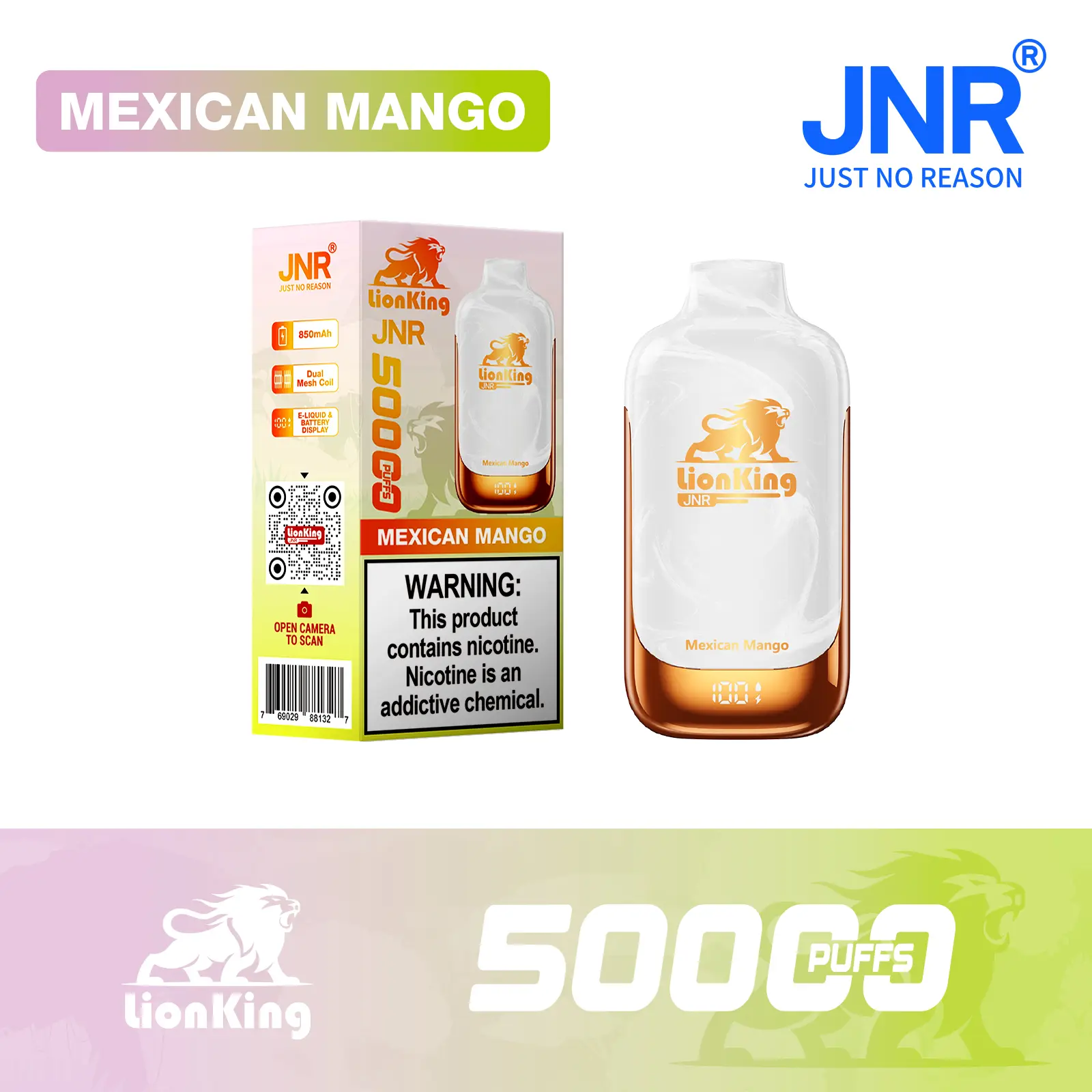 JNR Lion King 50000 Puff Disposable Vape - Image 6