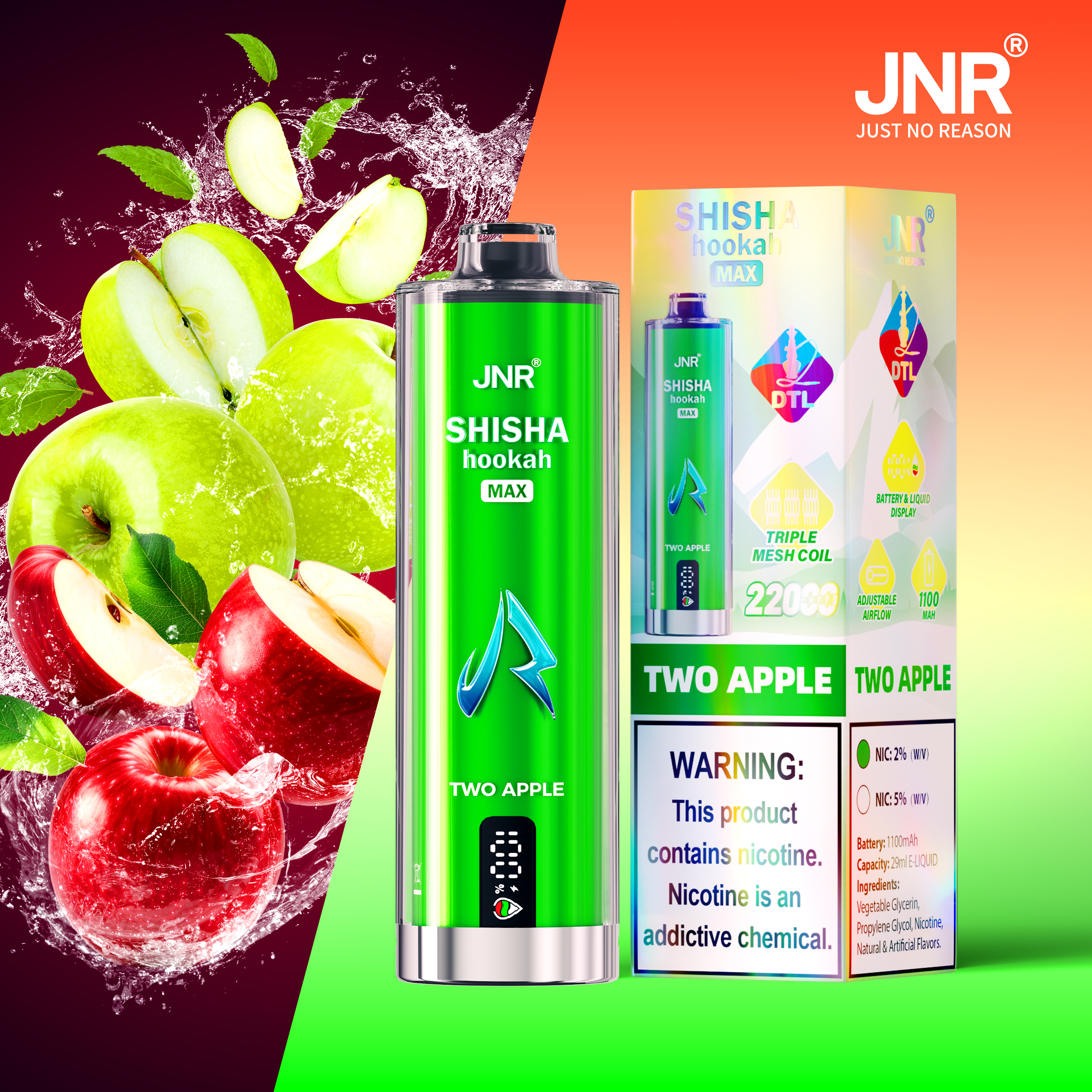 JNR Shisha Max 22000 Puffs Disposable Vape - Image 7