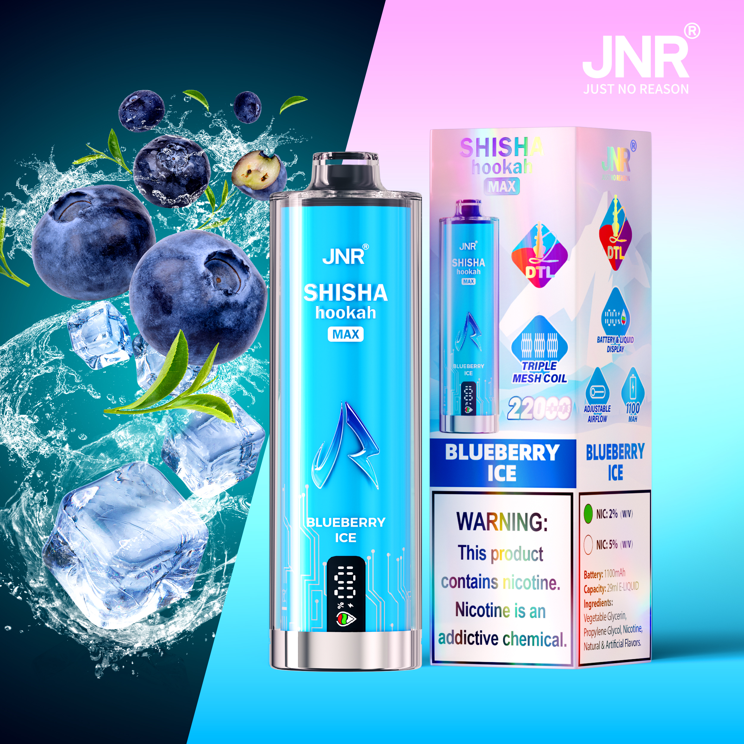 JNR Shisha Max 22000 Puffs Disposable Vape - Image 5