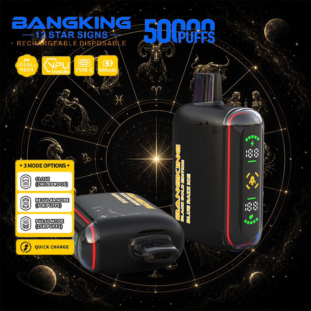 Bang King 12 Star Signs 50K 50000 Puffs Dual Mesh LED Display Disposable Vape - Image 25