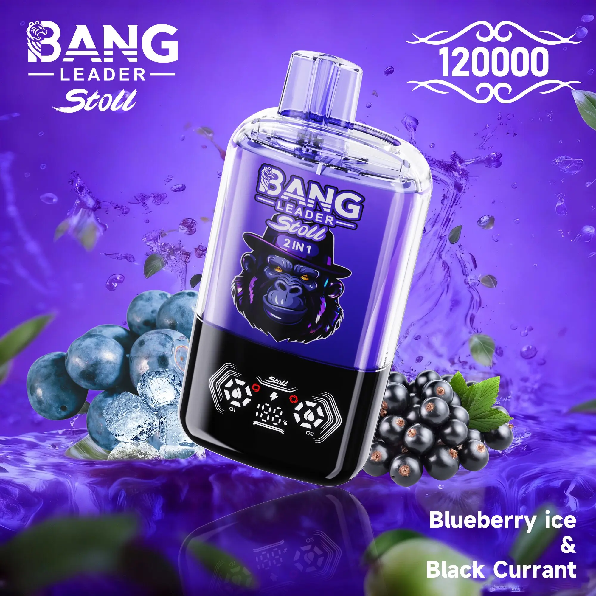 【New Arrive】Bang Leader Stoll 120K 120000 Puffs Double Taste&Anti-Leak Design LED Display Disposable Vape - Image 2