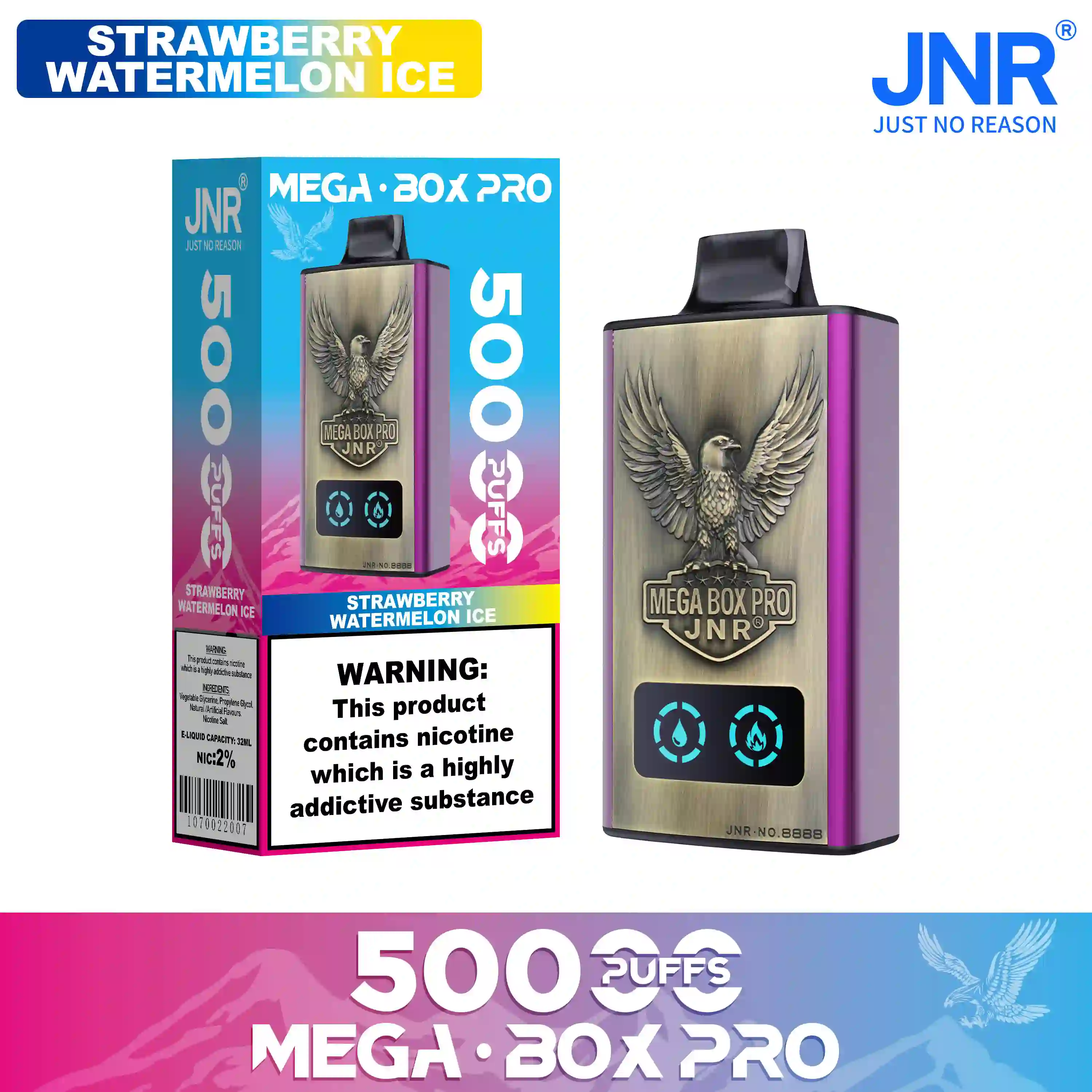 JNR Mega Box Pro 50000 Puffs Disposable Vape - Image 17
