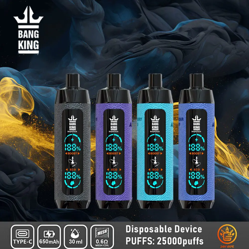 Bang King Shisha 25000 25K Puffs Newest LED Display Leather Disposable Vape Pen - Image 2
