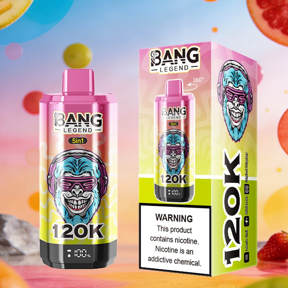 Bang Legend 120000 120K Puffs 5 in 1 Flavors & 5 oil tanks Rechargeable LCD Display Disposable Vape EU Warehouse - Image 11