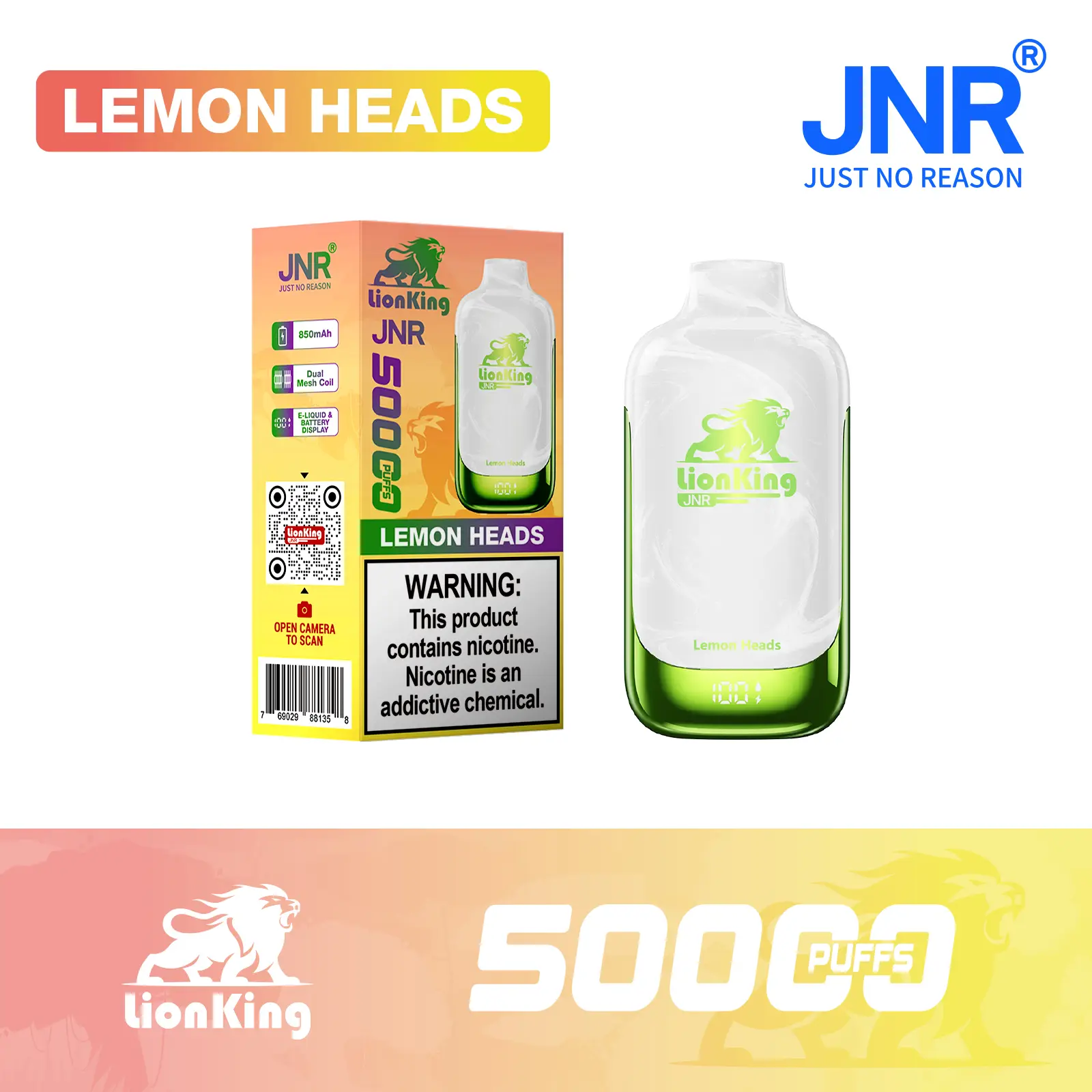 JNR Lion King 50000 Puff Disposable Vape - Image 7