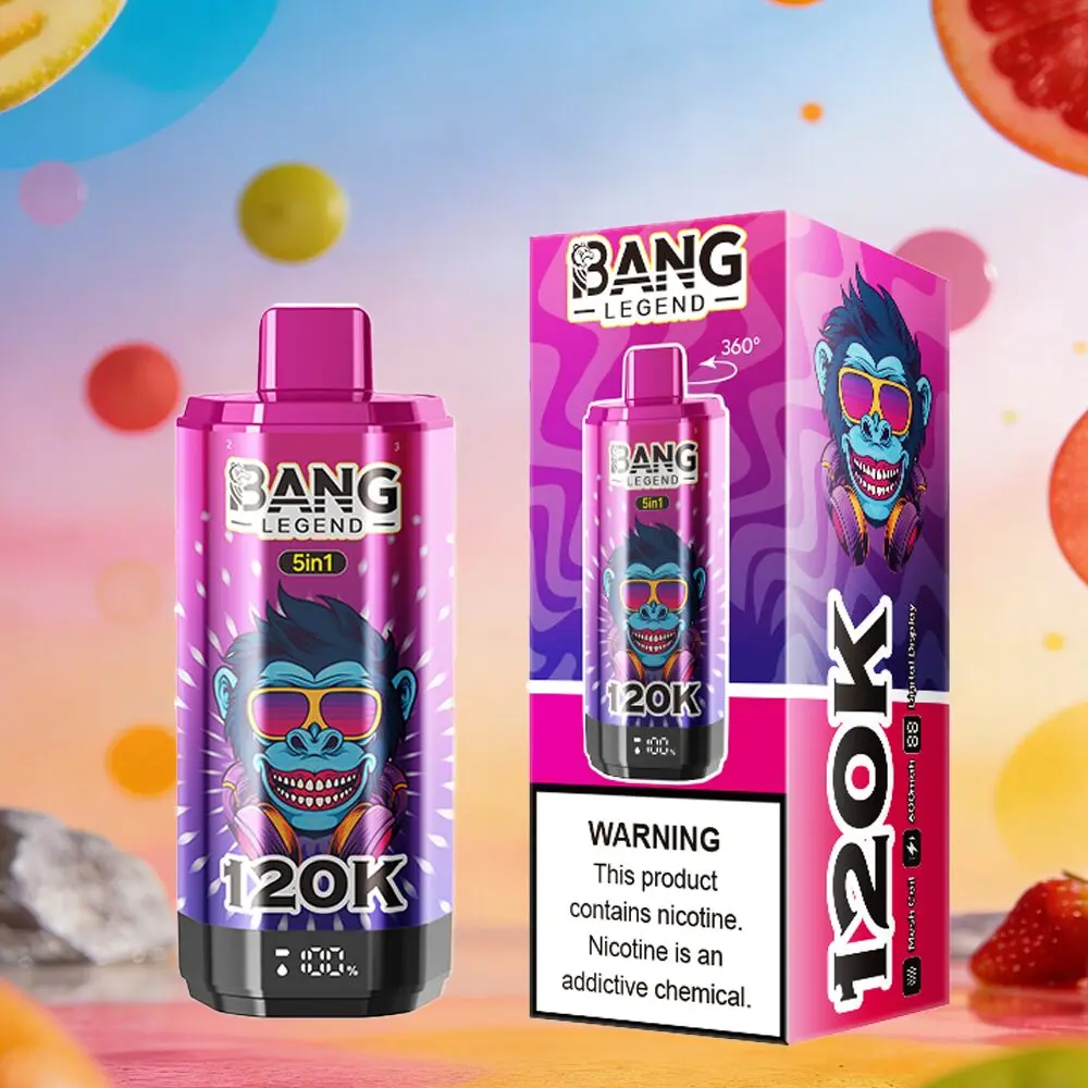 Bang Legend 120000 120K Puffs 5 in 1 Flavors & 5 oil tanks Rechargeable LCD Display Disposable Vape EU Warehouse - Image 20
