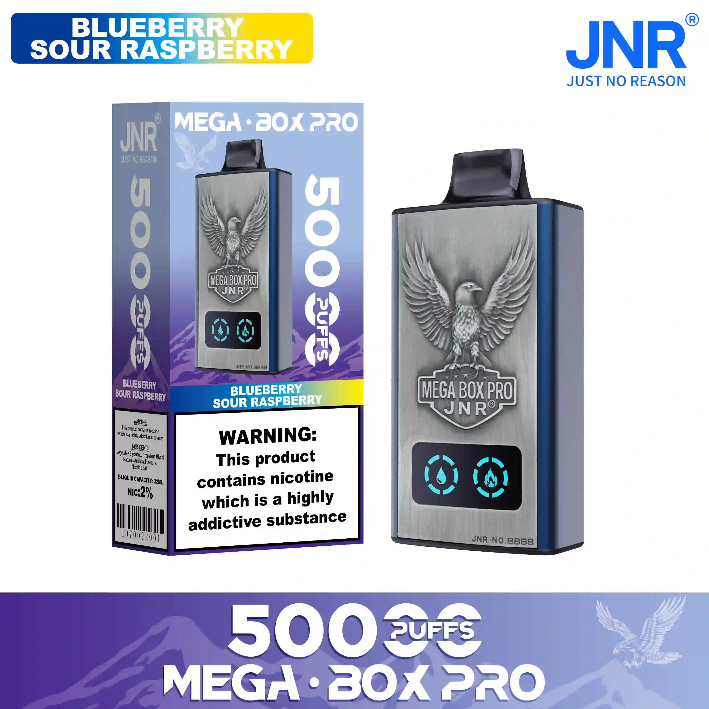 JNR Mega Box Pro 50000 Puffs Disposable Vape - Image 11