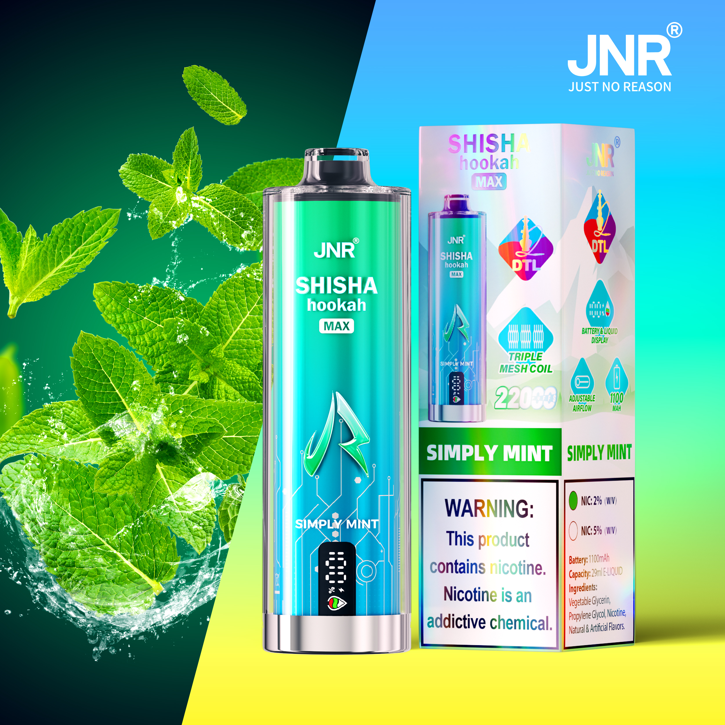 JNR Shisha Max 22000 Puffs Disposable Vape - Image 12
