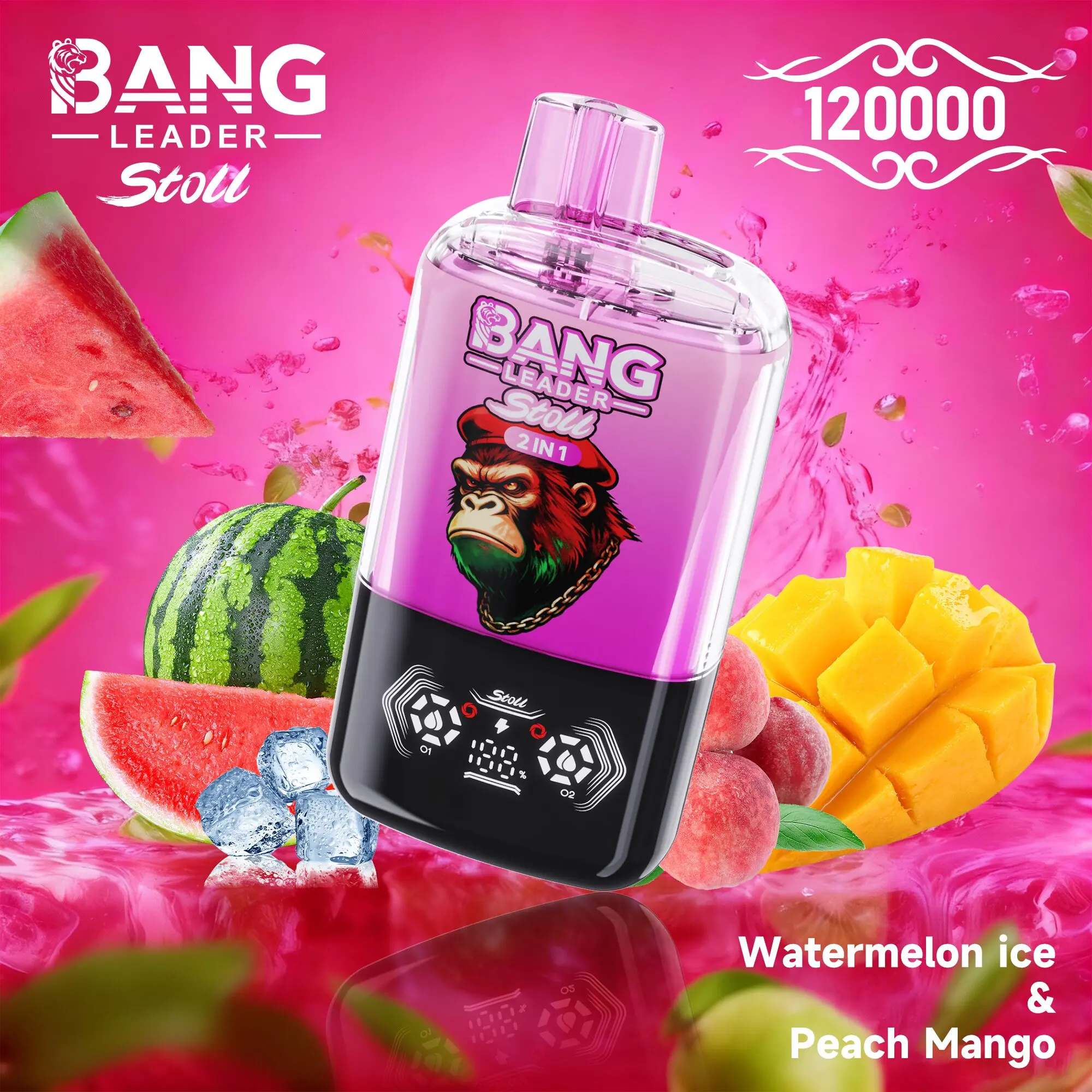 【New Arrive】Bang Leader Stoll 120K 120000 Puffs Double Taste&Anti-Leak Design LED Display Disposable Vape - Image 7
