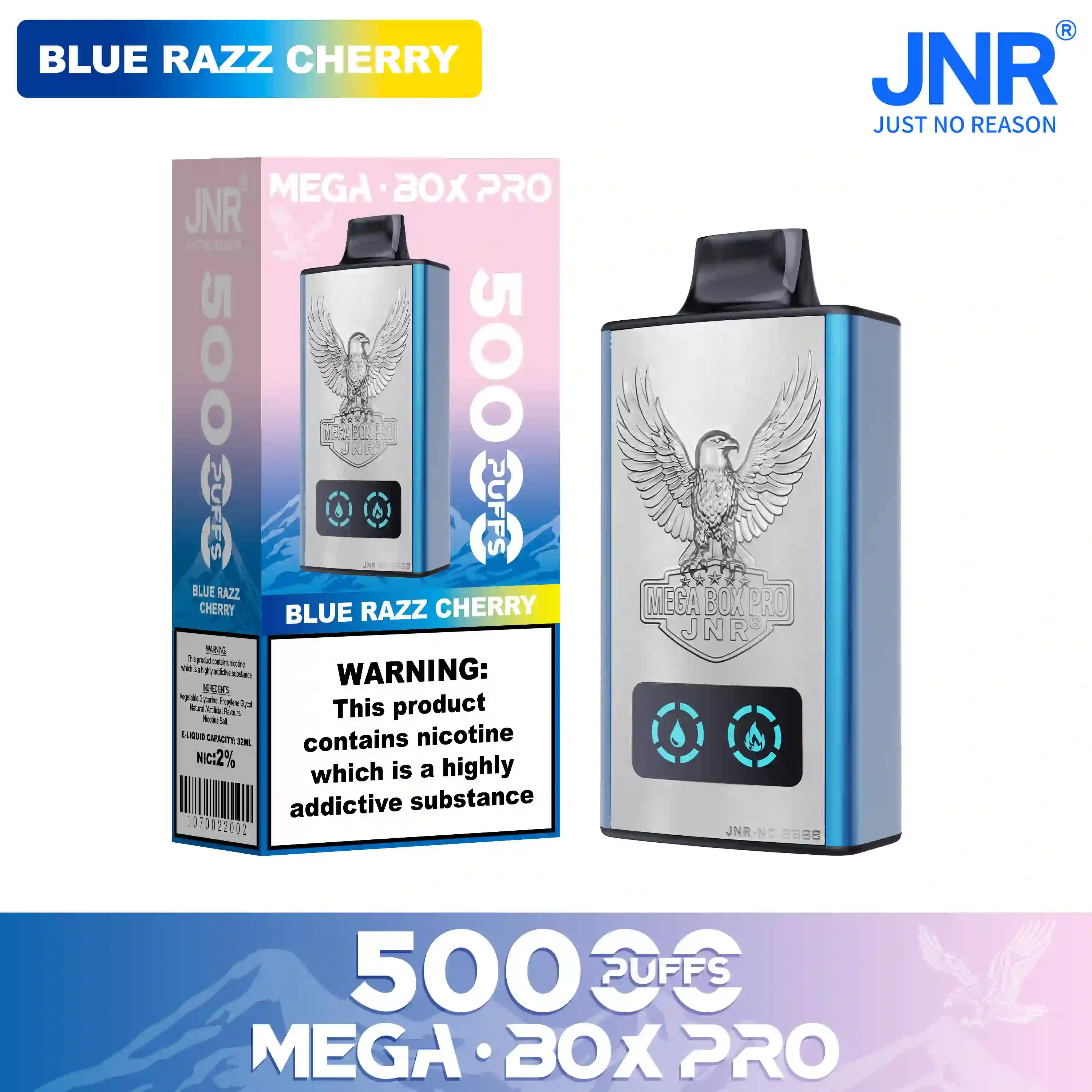 JNR Mega Box Pro 50000 Puffs Disposable Vape - Image 2