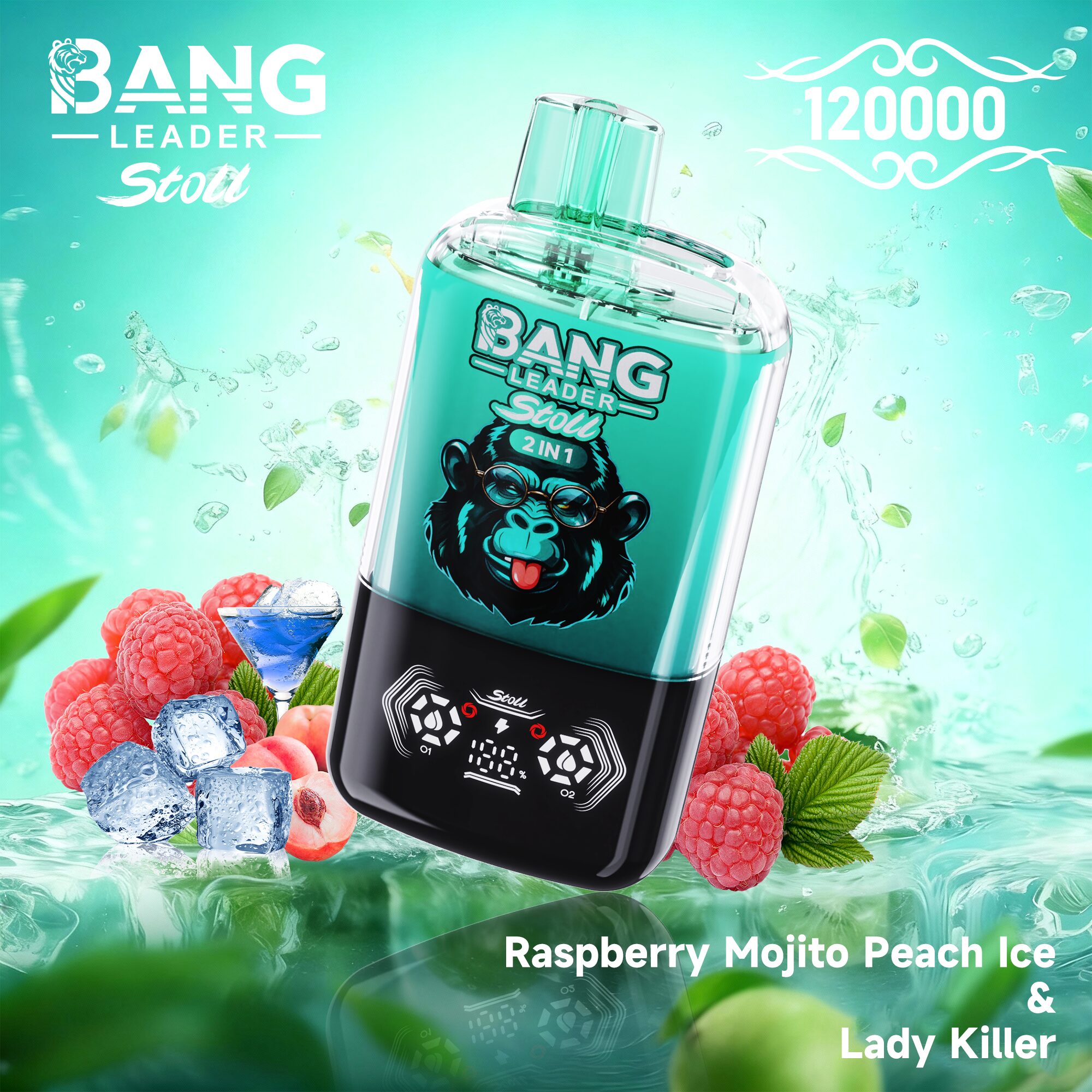 【New Arrive】Bang Leader Stoll 120K 120000 Puffs Double Taste&Anti-Leak Design LED Display Disposable Vape - Image 9