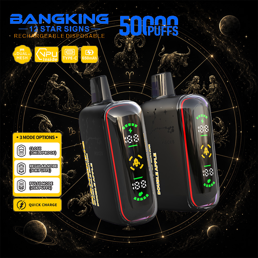 Bang King 12 Star Signs 50K 50000 Puffs Dual Mesh LED Display Disposable Vape - Image 23