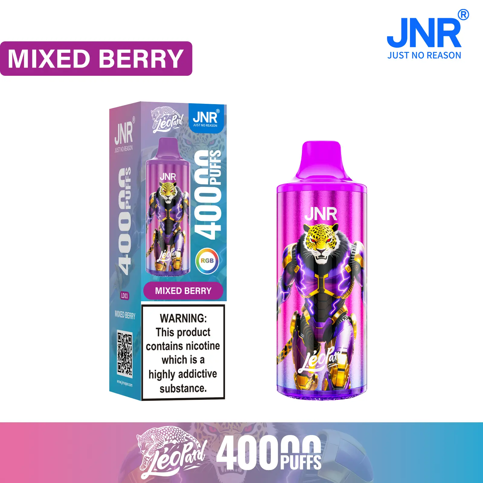 JNR Léopard 40K Disposable Vape 40000 Puffs - Image 5
