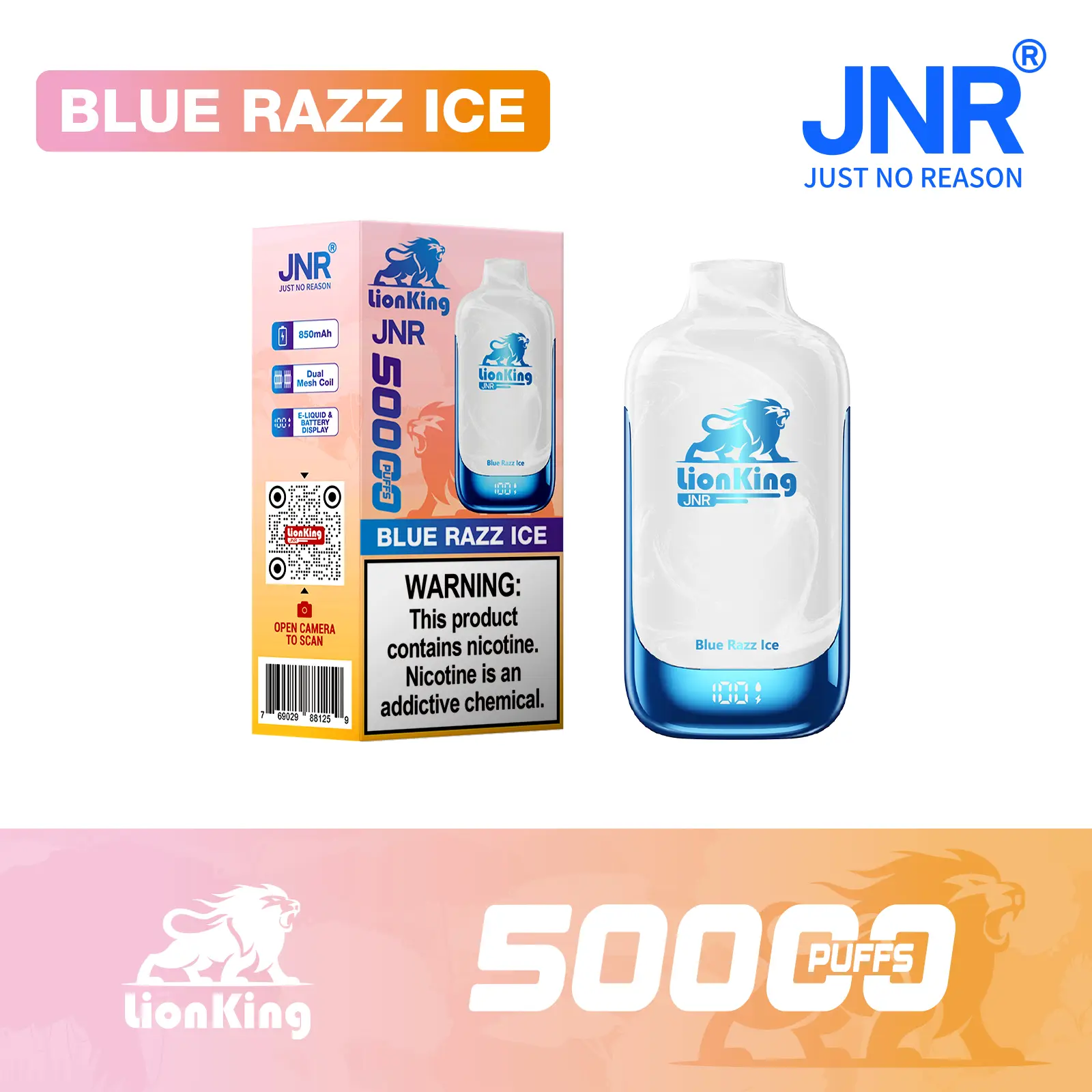 JNR Lion King 50000 Puff Disposable Vape - Image 3
