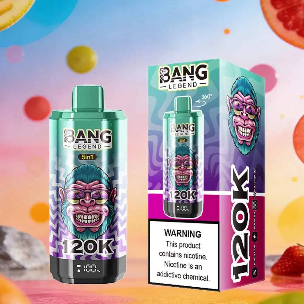 Bang Legend 120000 120K Puffs 5 in 1 Flavors & 5 oil tanks Rechargeable LCD Display Disposable Vape EU Warehouse - Image 22