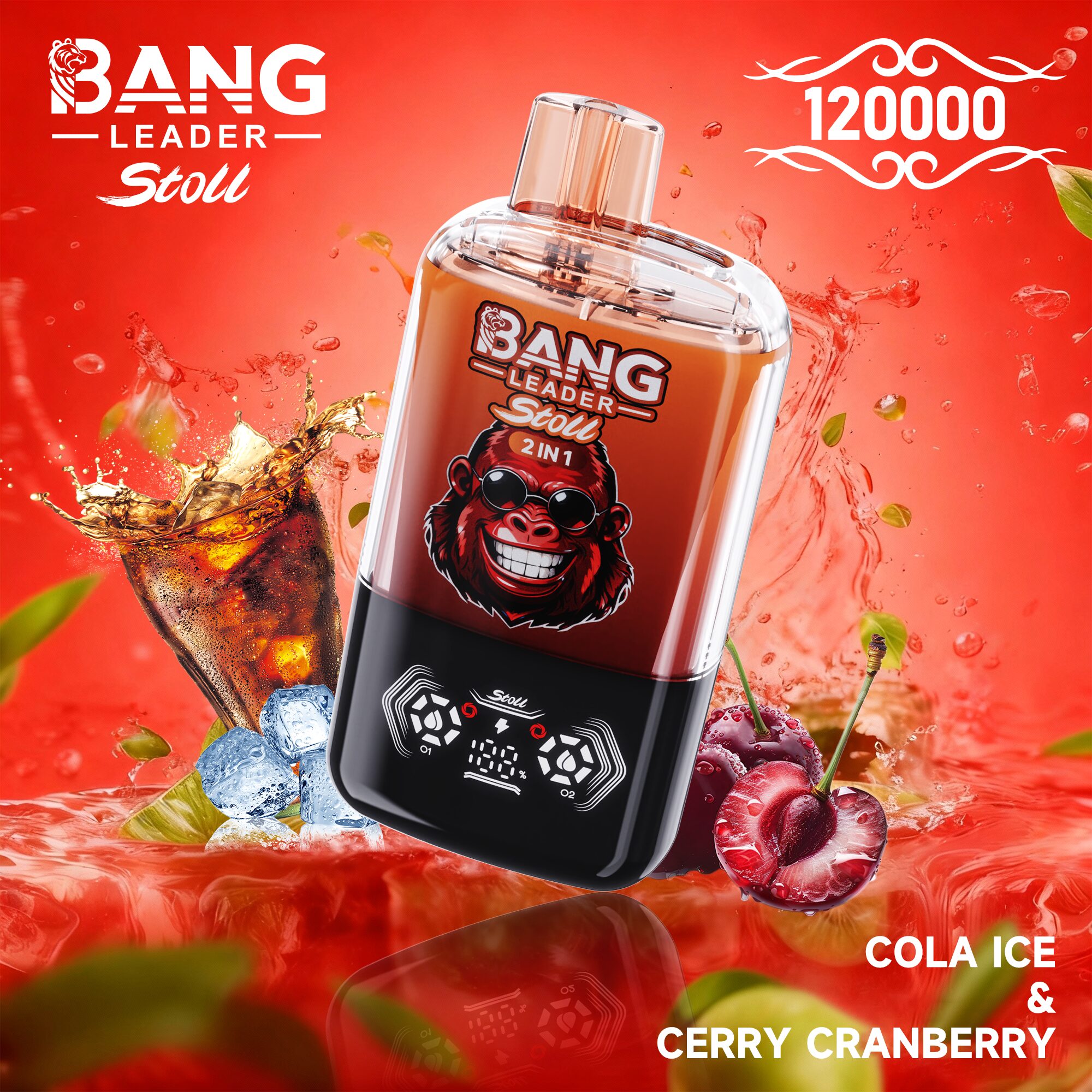 【New Arrive】Bang Leader Stoll 120K 120000 Puffs Double Taste&Anti-Leak Design LED Display Disposable Vape - Image 6
