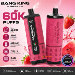 Bang King Shisha 60000 60K Puffs LED Display Disposable DTL Vape Pen