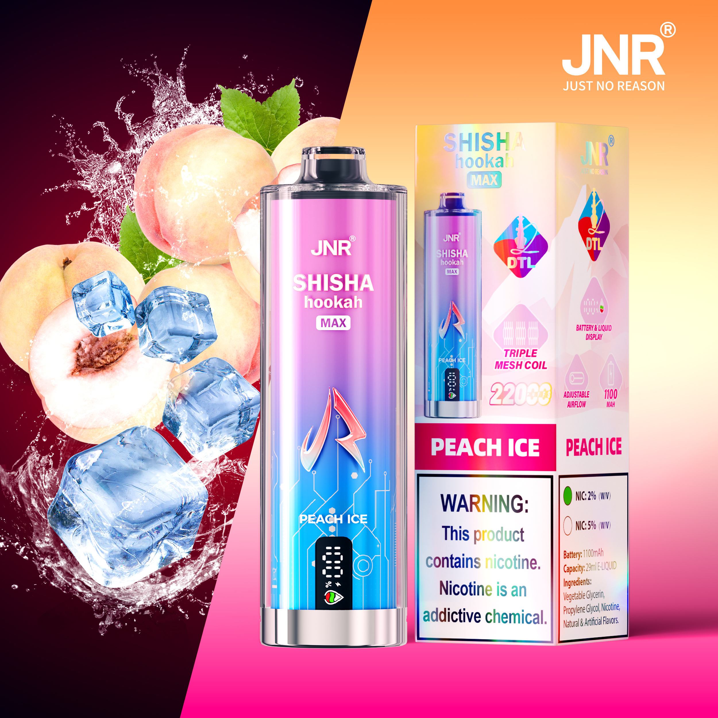 JNR Shisha Max 22000 Puffs Disposable Vape - Image 4