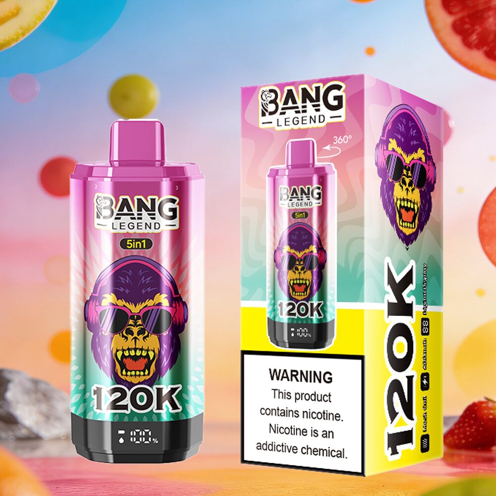 Bang Legend 120000 120K Puffs 5 in 1 Flavors & 5 oil tanks Rechargeable LCD Display Disposable Vape EU Warehouse - Image 7