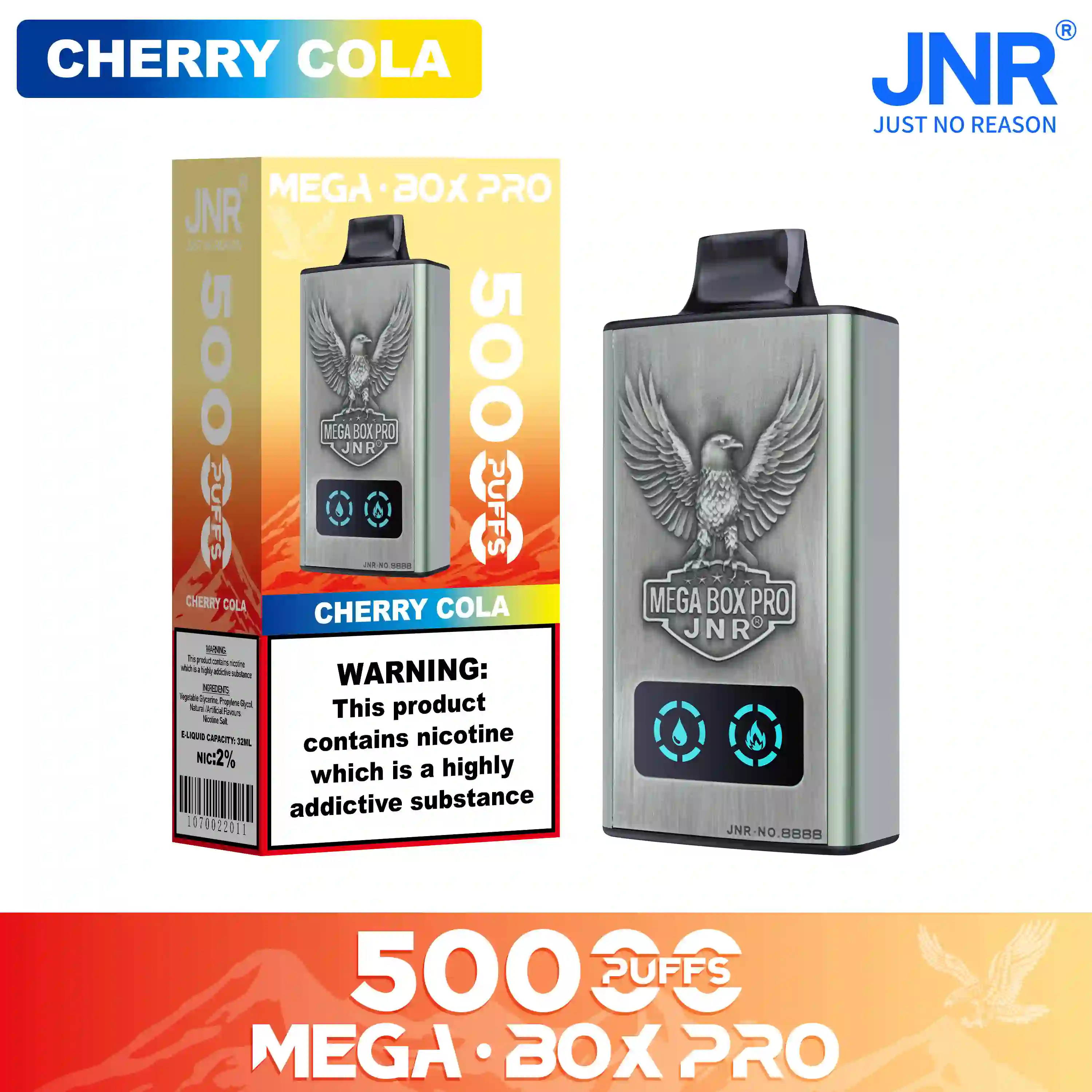 JNR Mega Box Pro 50000 Puffs Disposable Vape - Image 4