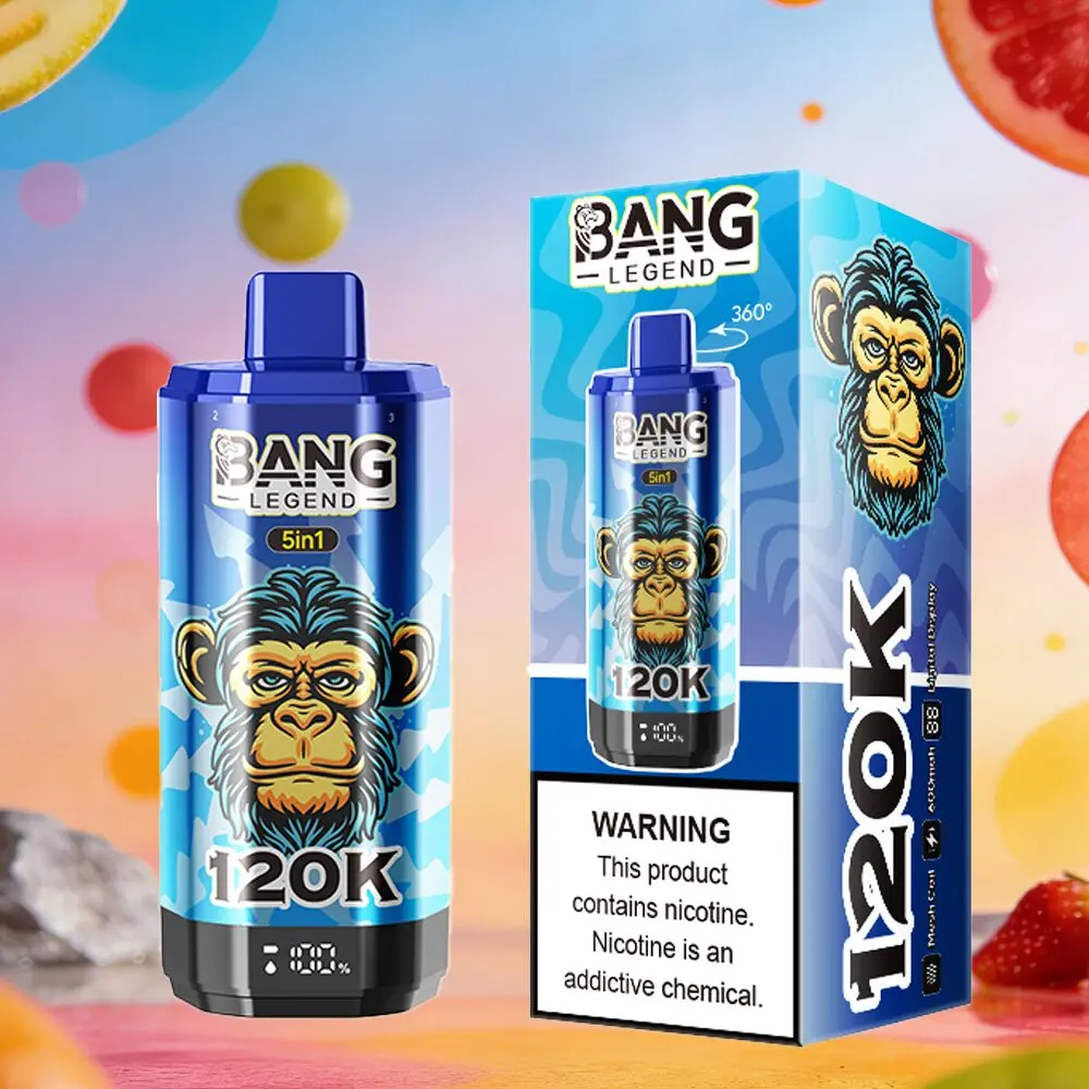 Bang Legend 120000 120K Puffs 5 in 1 Flavors & 5 oil tanks Rechargeable LCD Display Disposable Vape EU Warehouse - Image 24