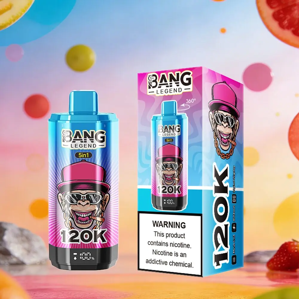 Bang Legend 120000 120K Puffs 5 in 1 Flavors & 5 oil tanks Rechargeable LCD Display Disposable Vape EU Warehouse - Image 18