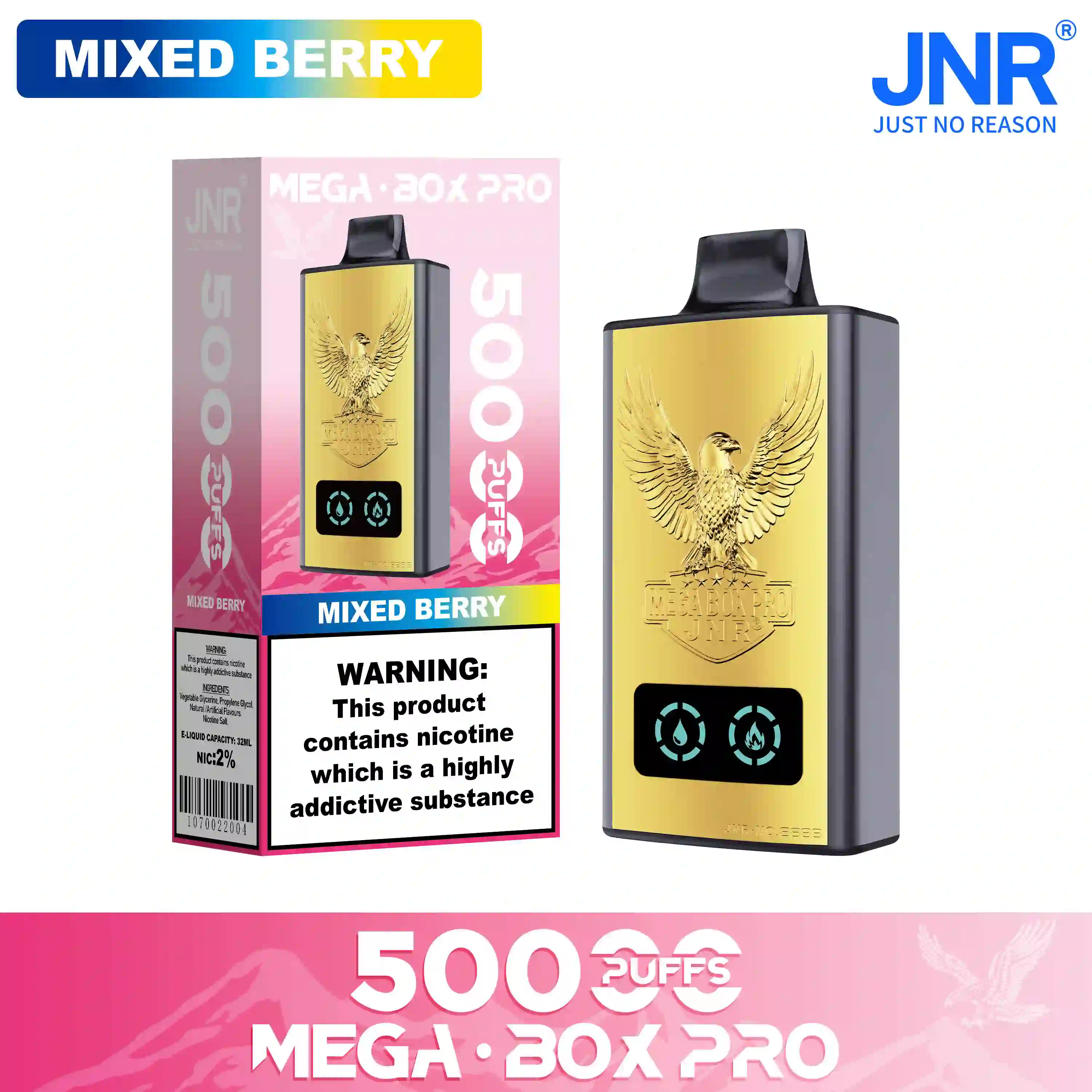 JNR Mega Box Pro 50000 Puffs Disposable Vape - Image 6