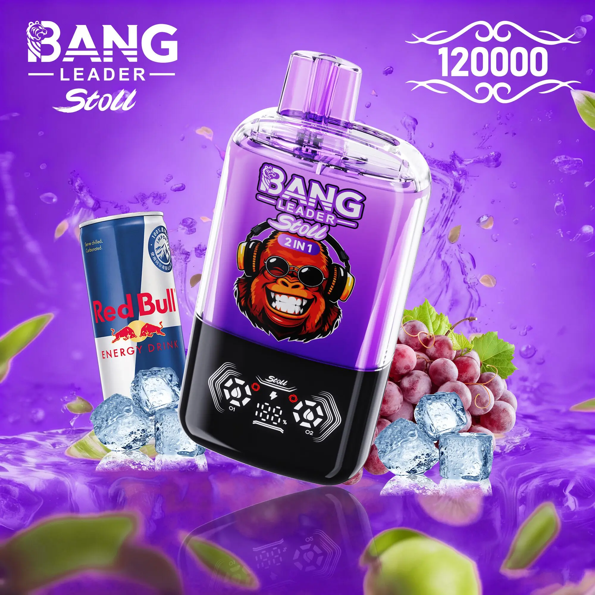 【New Arrive】Bang Leader Stoll 120K 120000 Puffs Double Taste&Anti-Leak Design LED Display Disposable Vape - Image 3