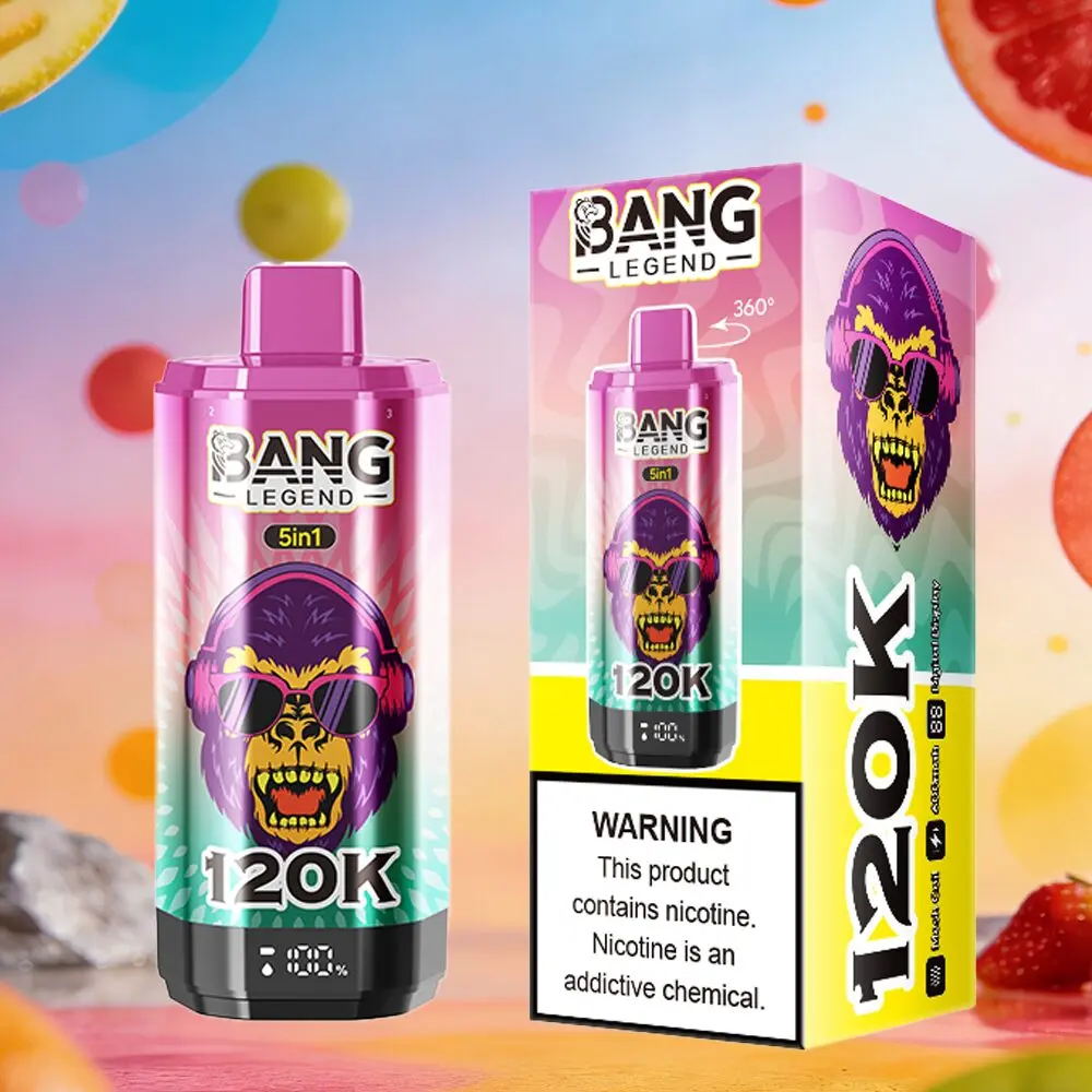 Bang Legend 120000 120K Puffs 5 in 1 Flavors & 5 oil tanks Rechargeable LCD Display Disposable Vape EU Warehouse - Image 8