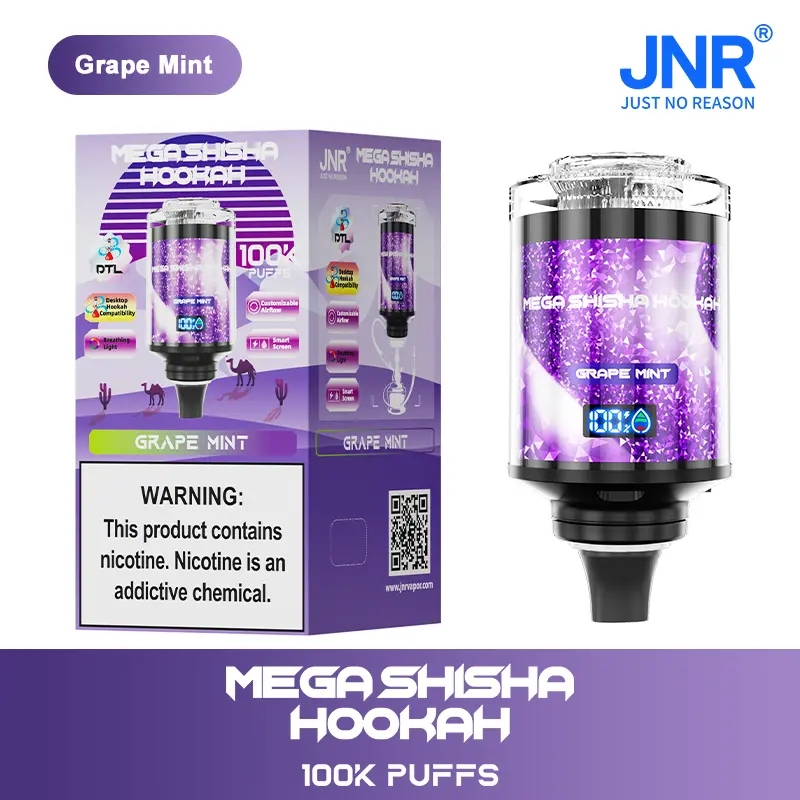JNR Mega Shisha Hookah 100000 100K Puffs Large Capacity LED Display Disposable Vape - Image 28
