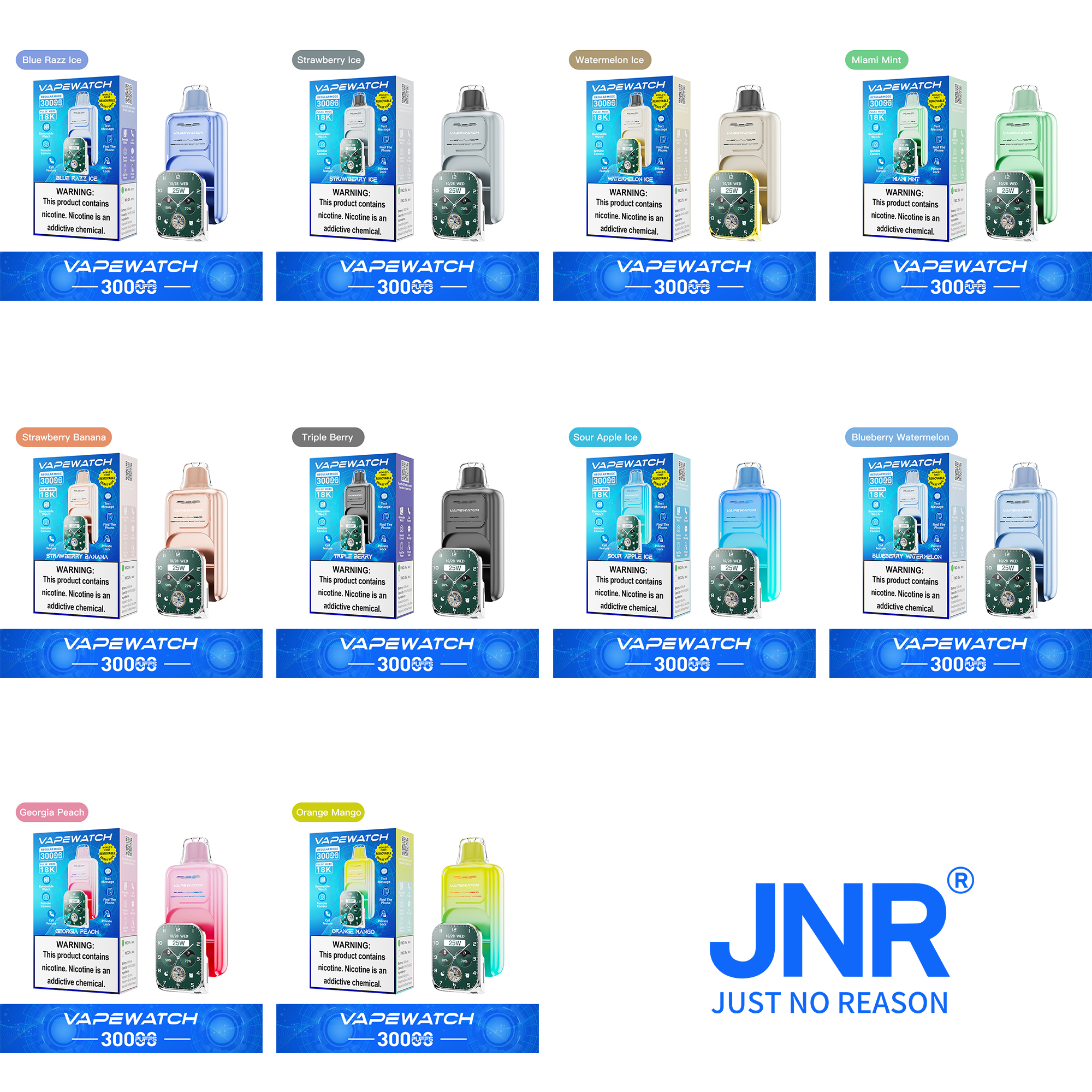 JNR Vape Watch 30000 30K Puffs Original Smart Disposable Vape - Image 5