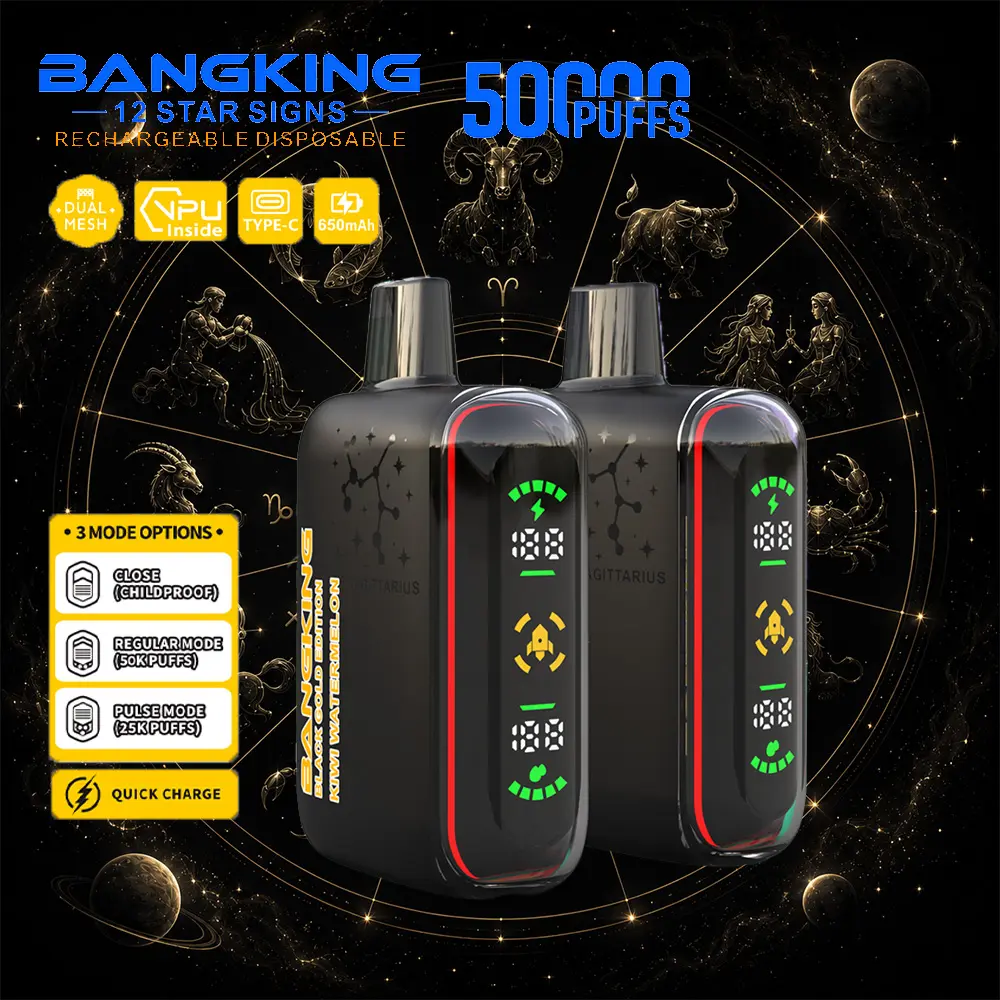 Bang King 12 Star Signs 50K 50000 Puffs Dual Mesh LED Display Disposable Vape - Image 18