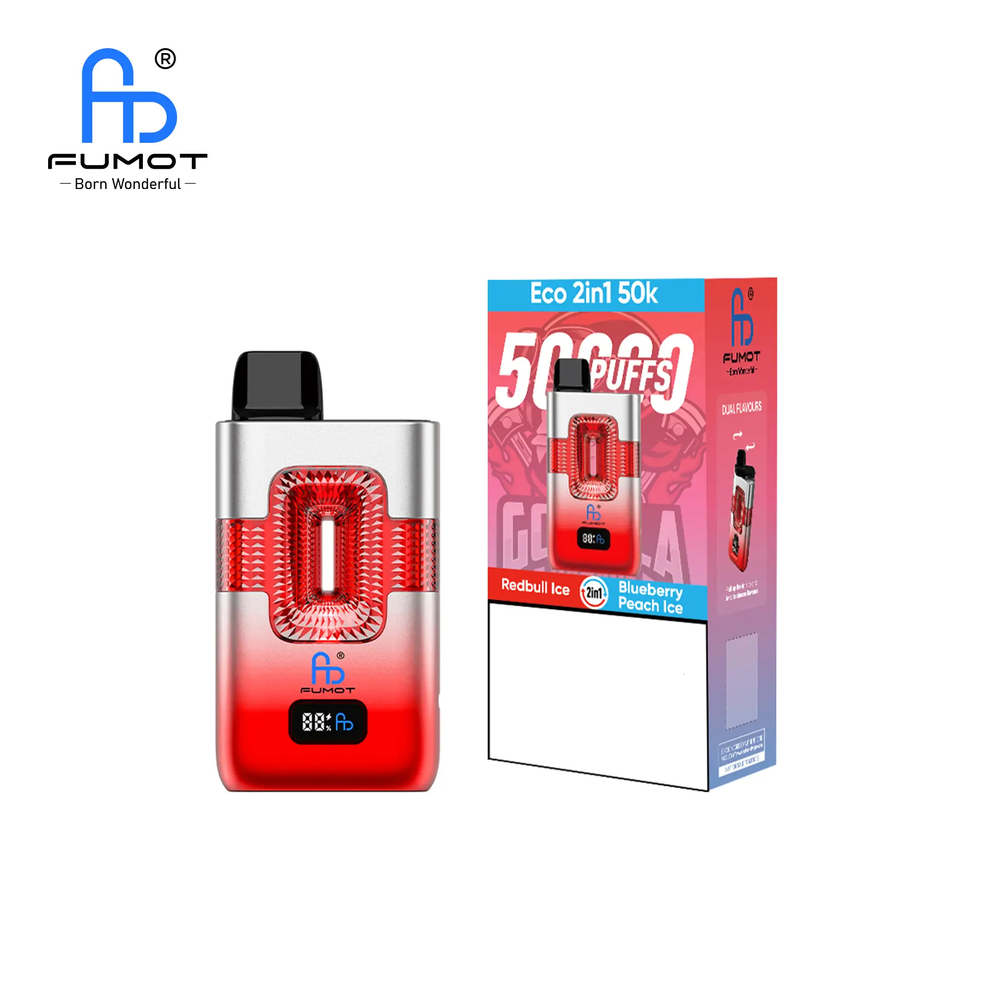 Fumot 50K 2IN1 Disposable Vape - (1 Vape) - Image 2